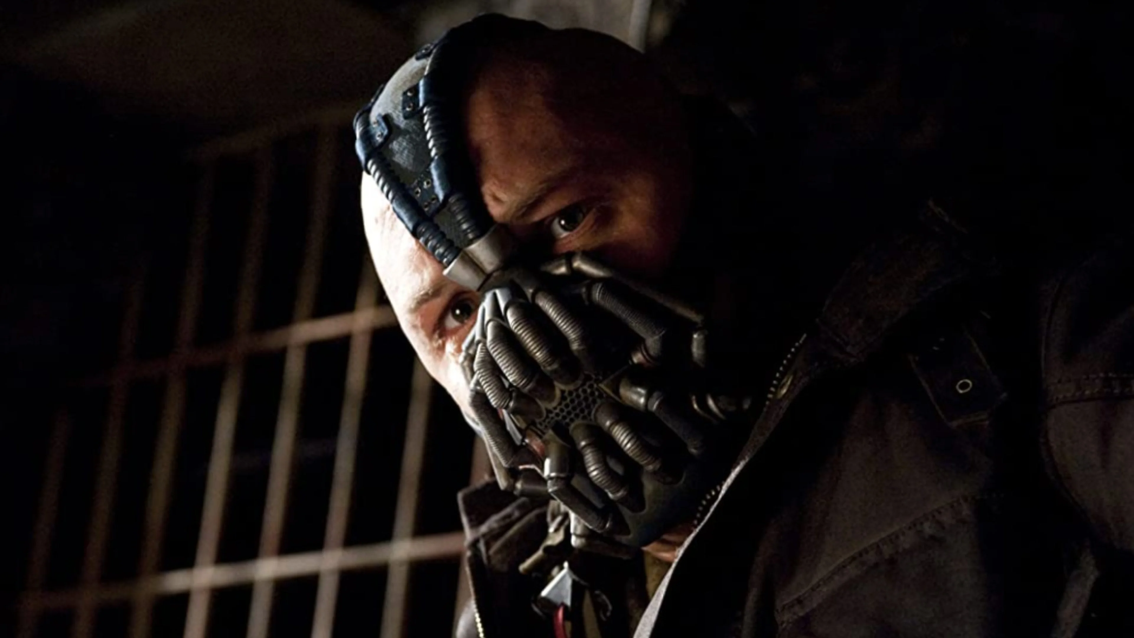 Tom Hardy as Bane in The Dark Knight Rises.