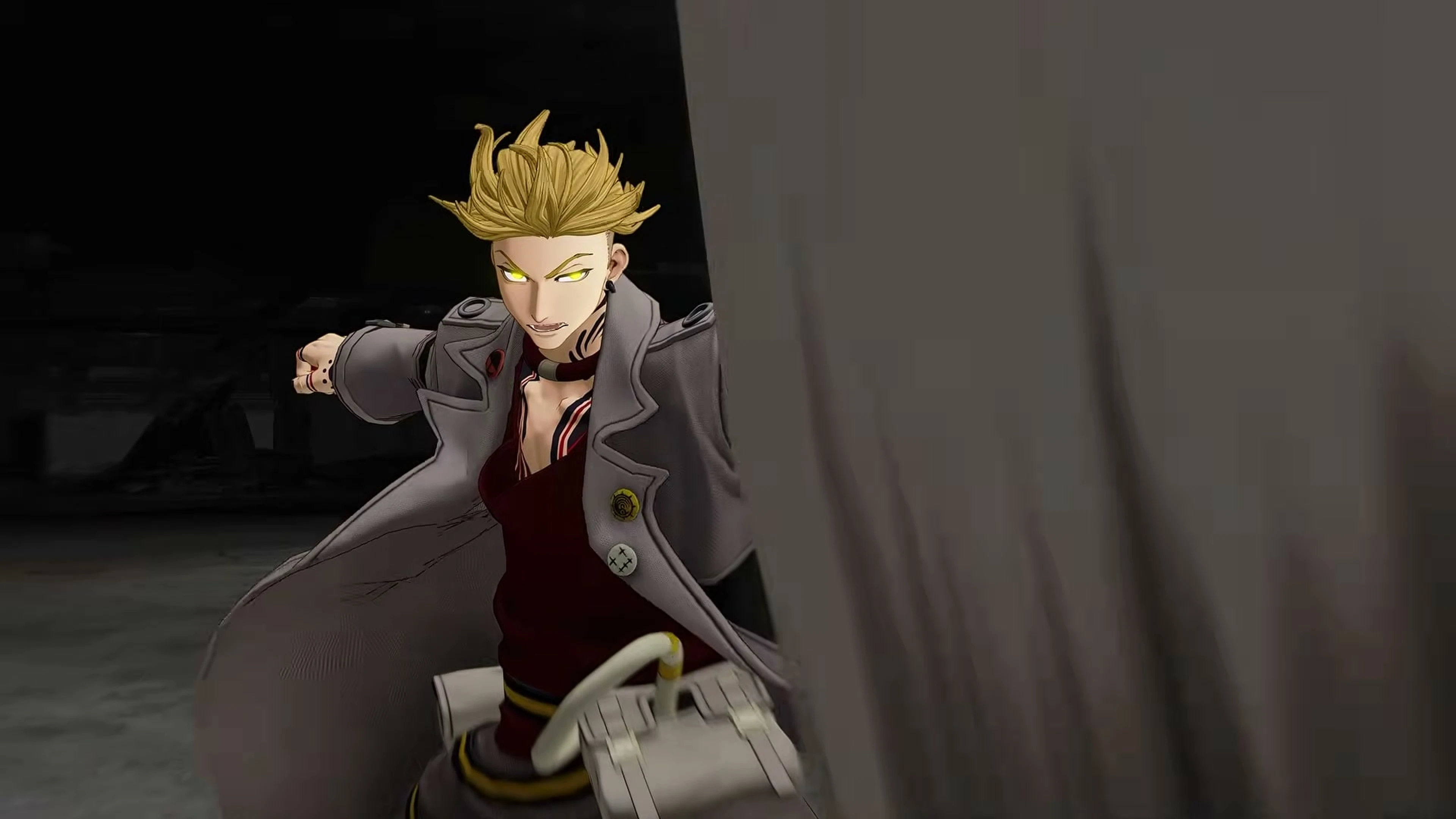 A blond fighter charges toward the camera in the game trailer.