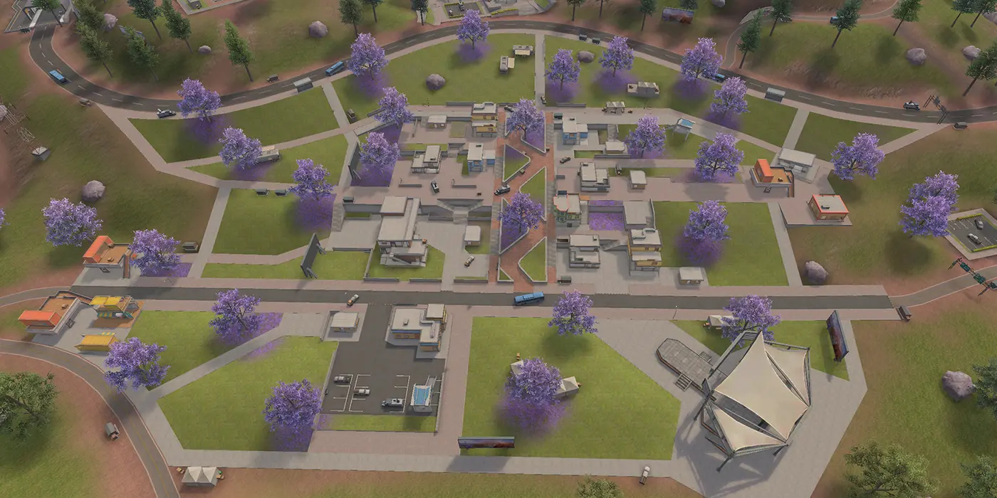 Bloomtown on the Solara map in Free Fire MAX.