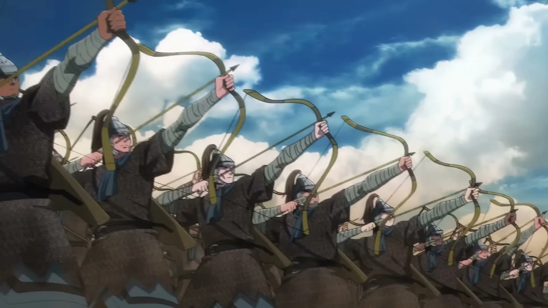 A line of archers takes aim in the Code Geass: Star Chaser Aspal teaser.