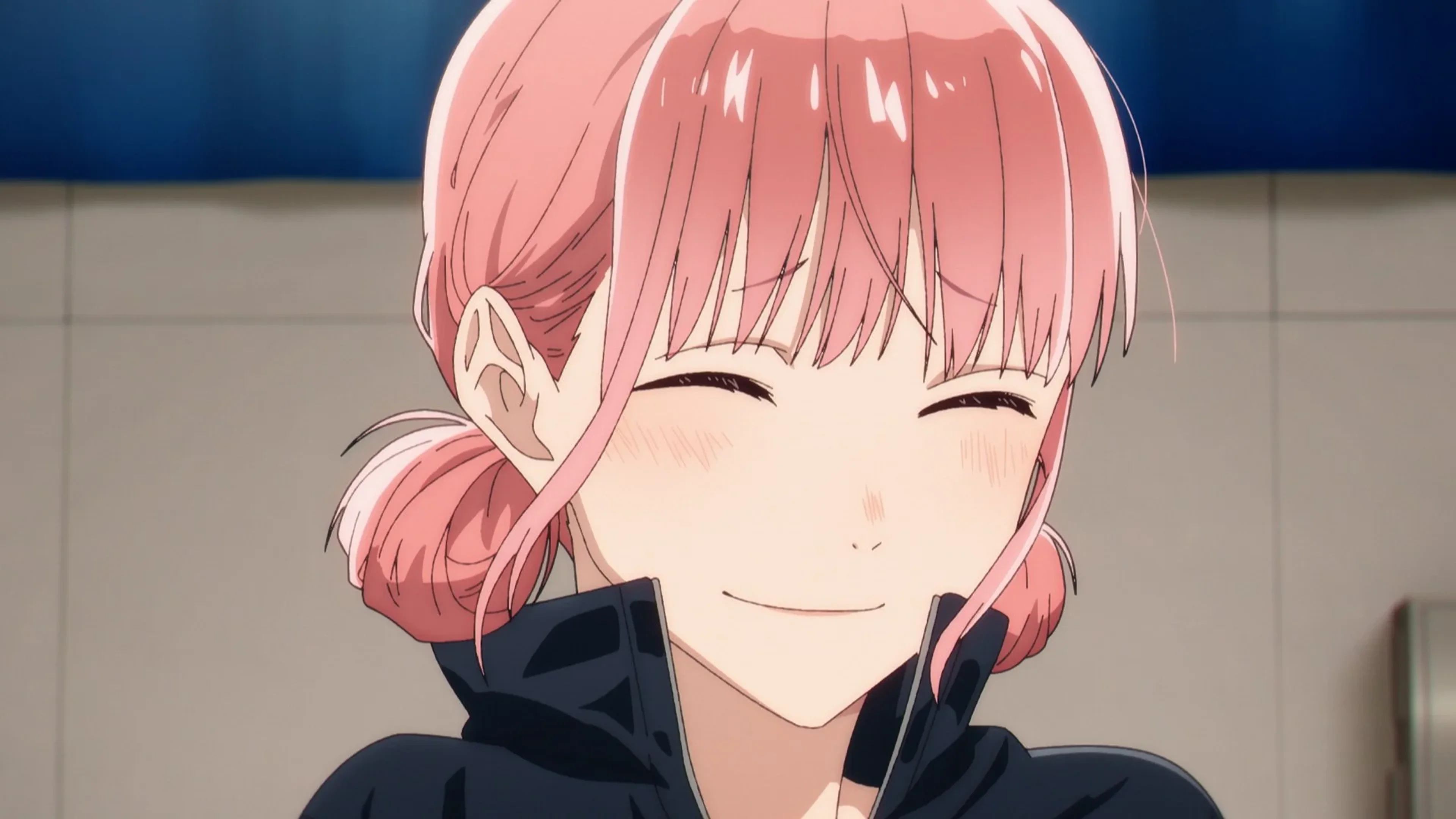 Chinatsu Kano looks toward the camera in an official Blue Box Season 2 trailer still.