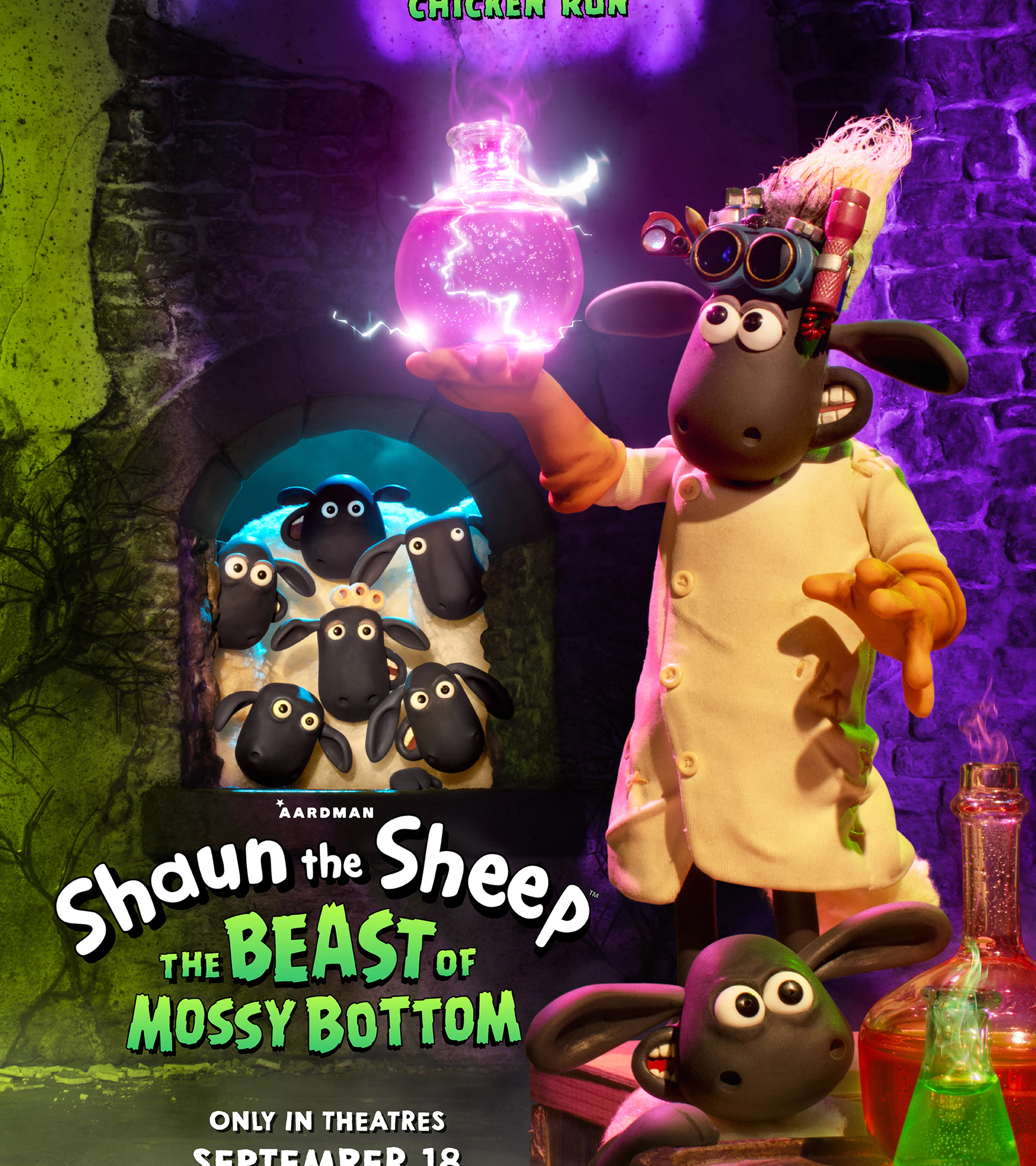 Official Shaun the Sheep: The Beast of Mossy Bottom theatrical poster.