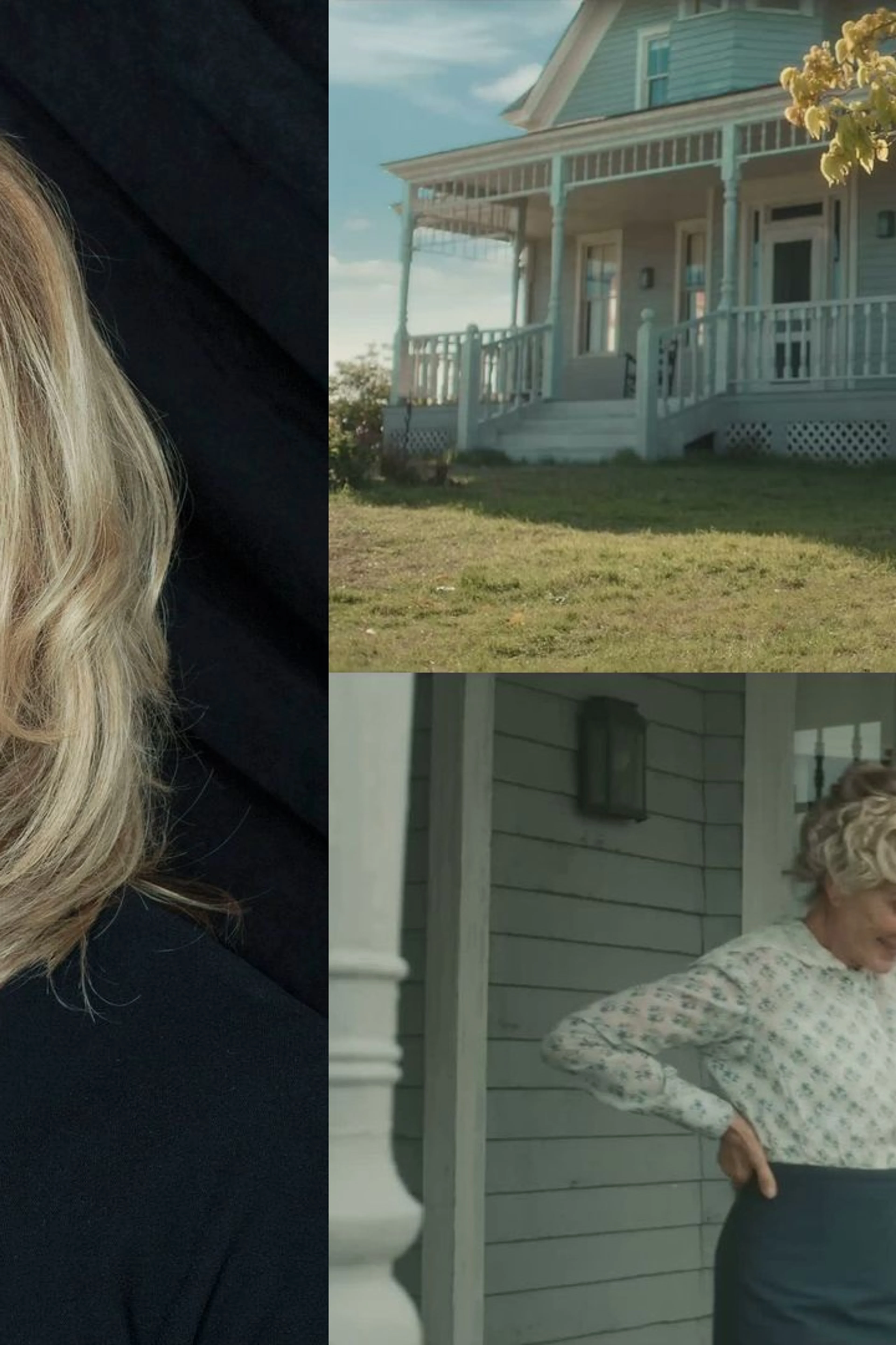Jessica Lange portrait beside two scenes from Long Day’s Journey Into Night.