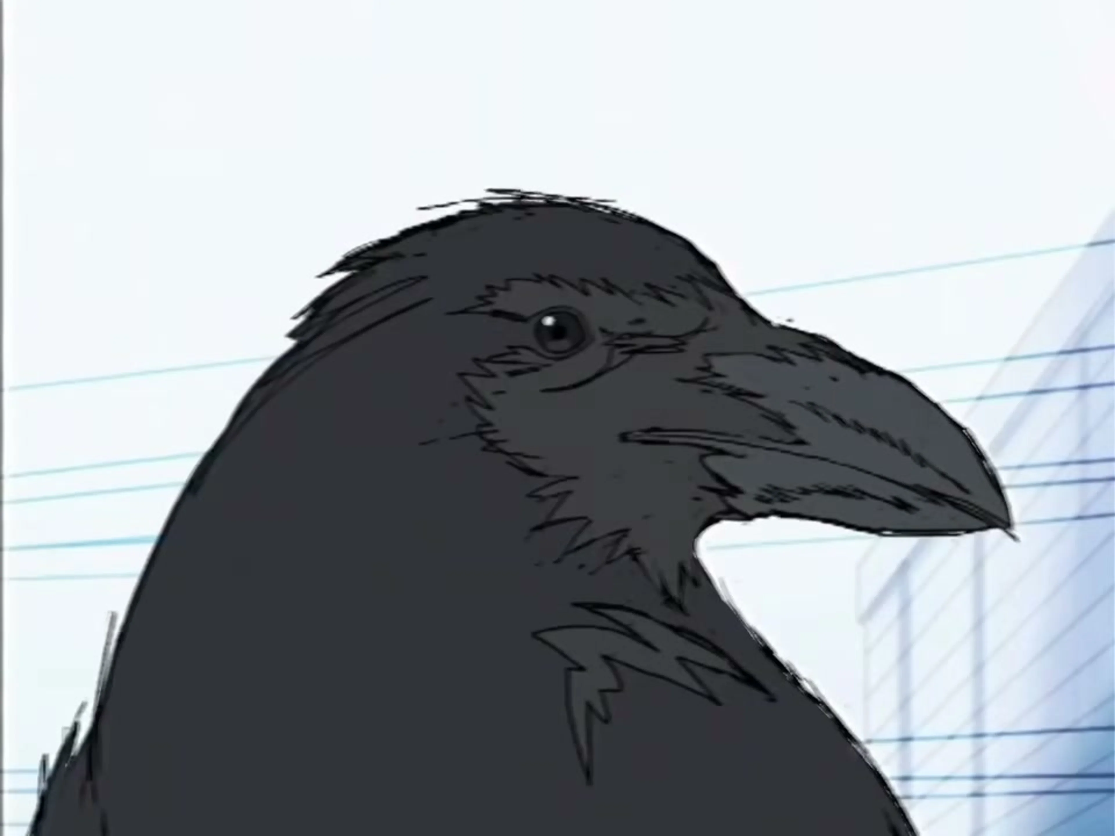 A raven appears in a hand-drawn scene from the fan project’s reveal trailer.