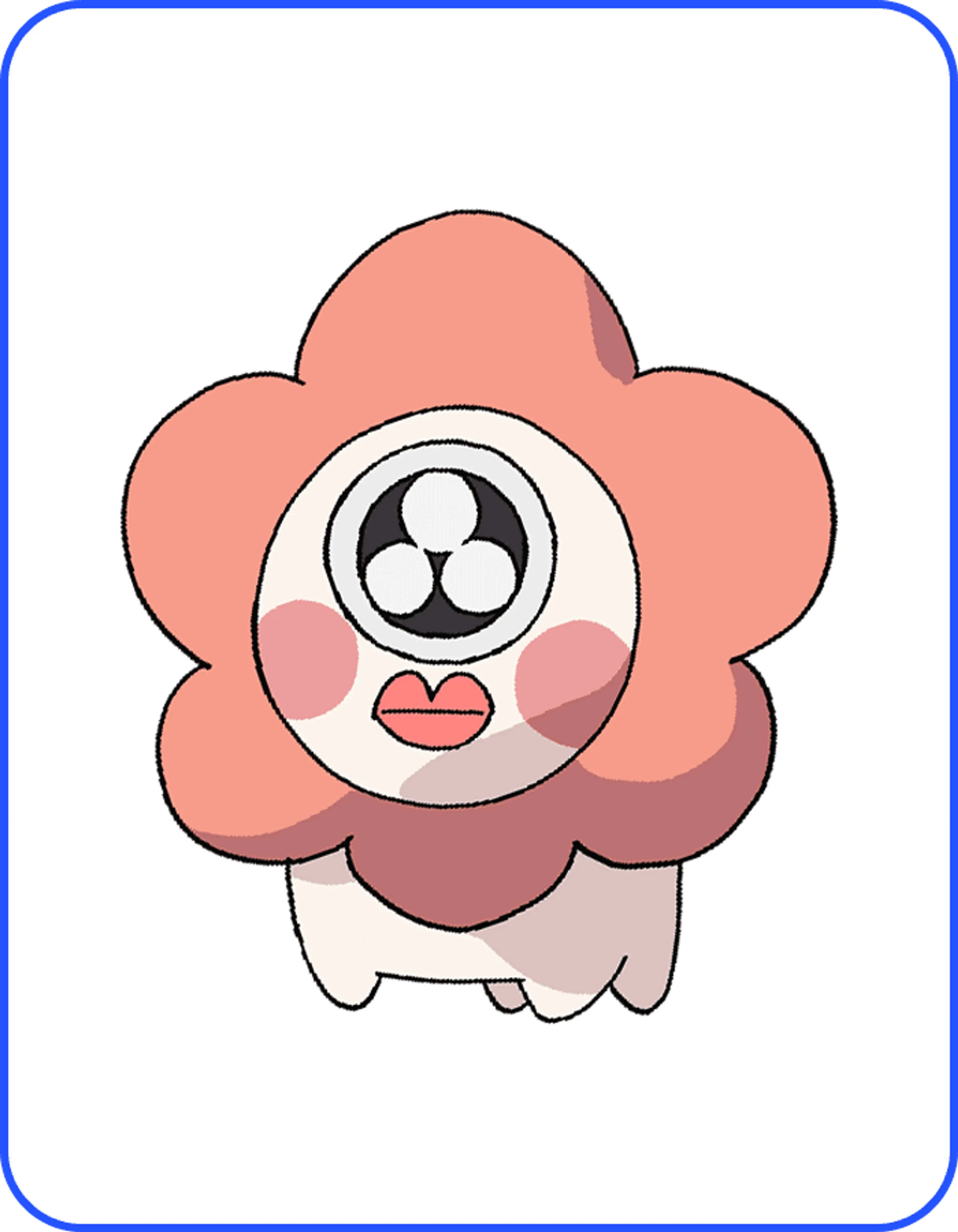 Ohana-chan, a pink flower-shaped creature in the official anime character illustration.