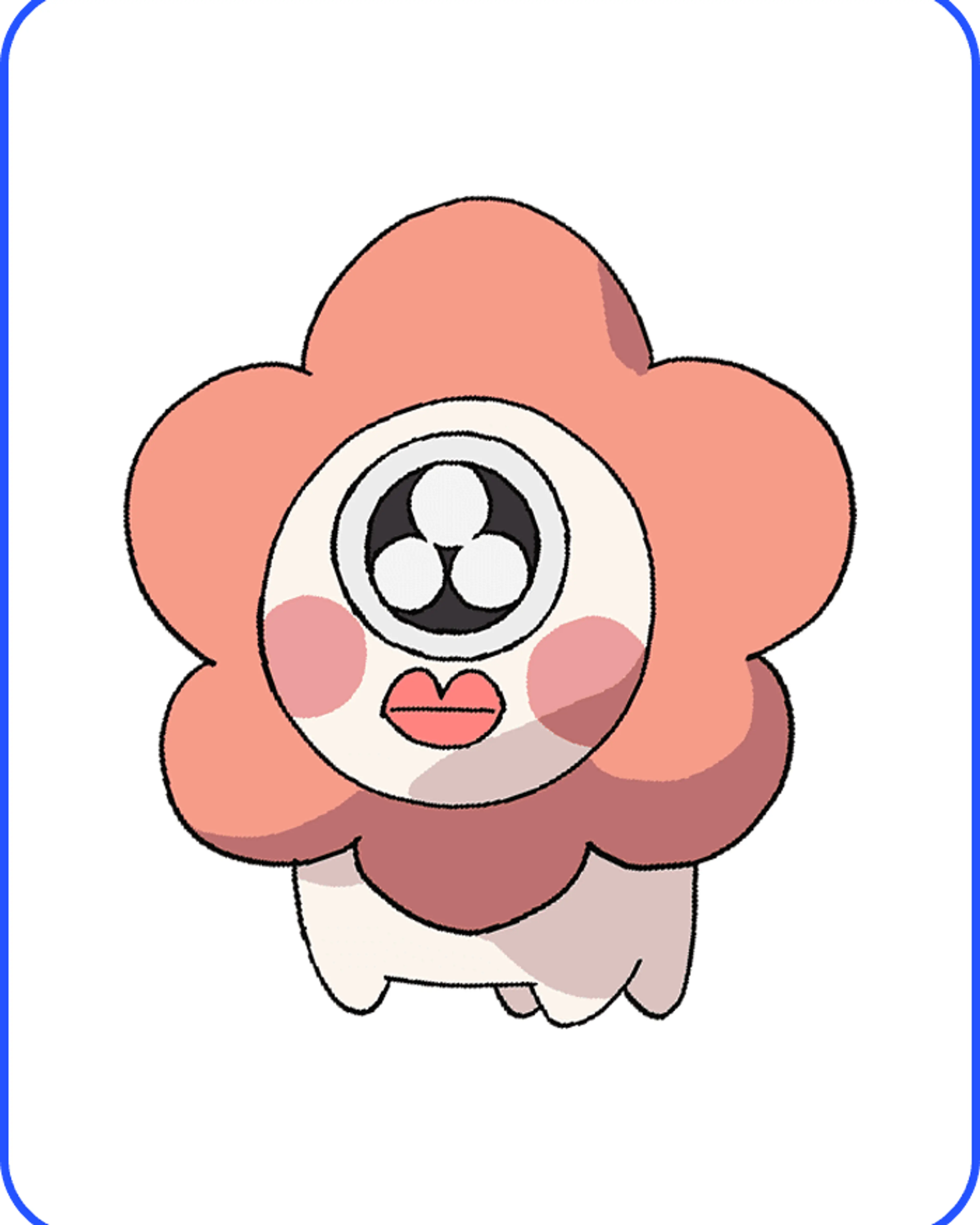 Ohana-chan, a pink flower-shaped creature in the official anime character illustration.