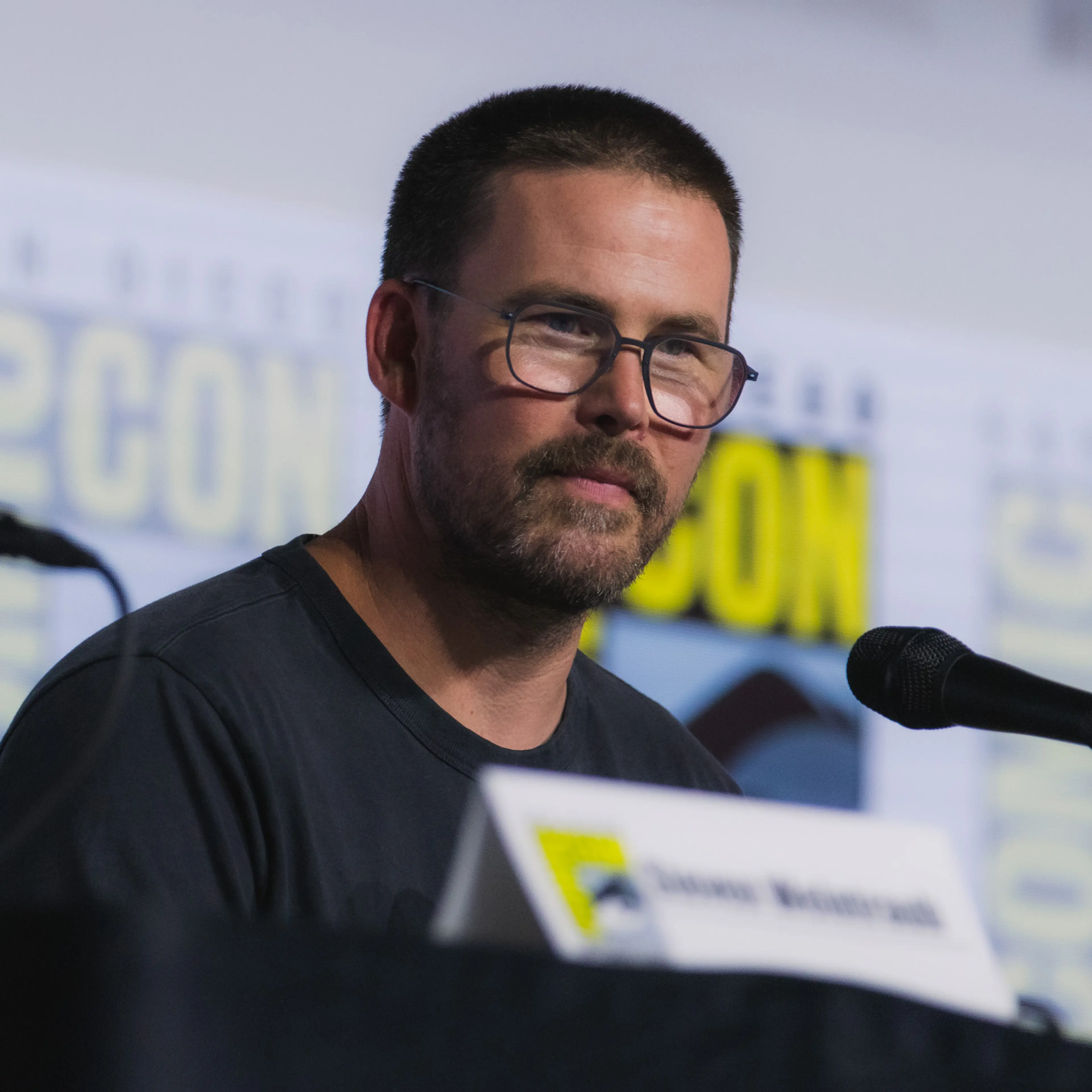 Zach Cregger speaks during a San Diego Comic-Con panel in 2026.