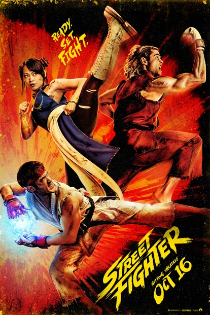 Official Street Fighter (2026) poster featuring Chun-Li, Ken and Ryu.