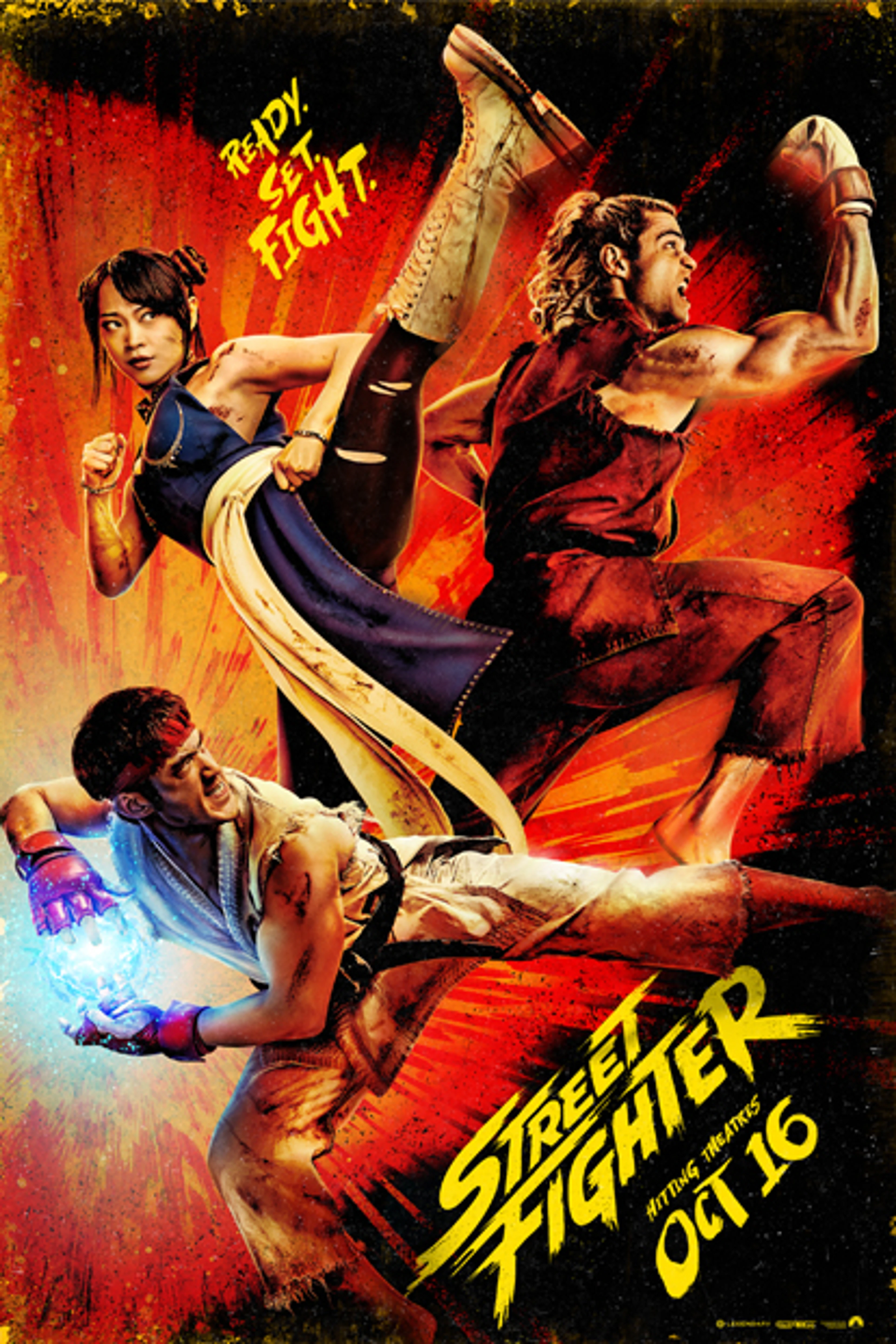 Official Street Fighter (2026) poster featuring Chun-Li, Ken and Ryu.