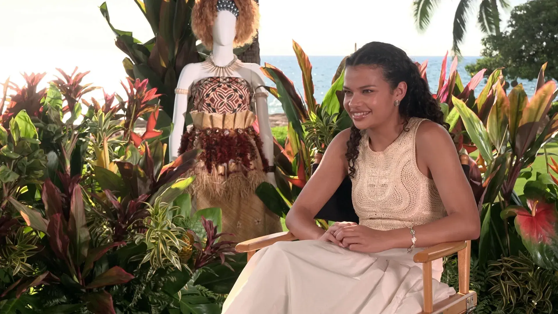 Catherine Lagaʻaia during Disney’s Moana interview.