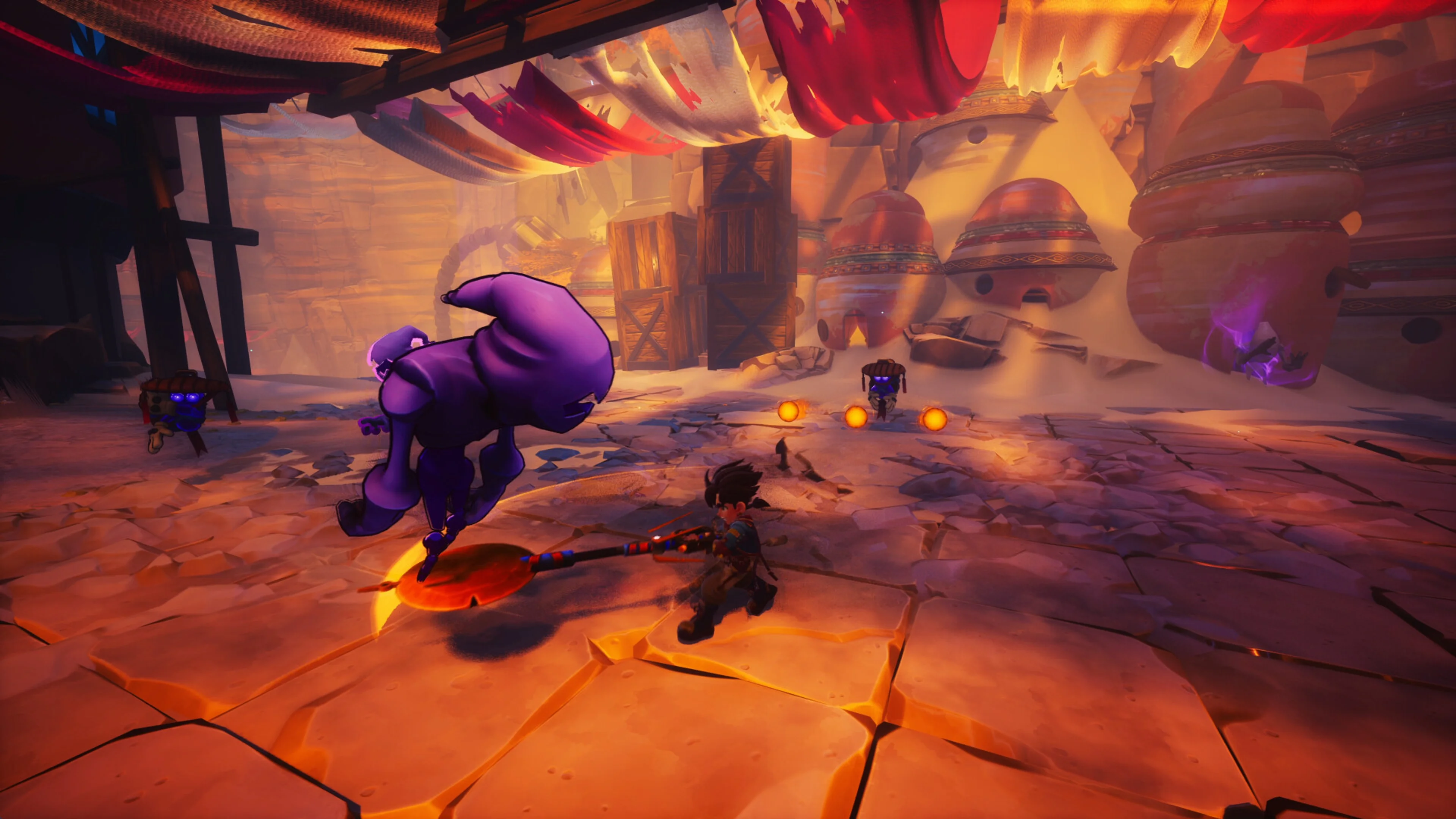 Zirian dodging enemies during combat in Duskfade