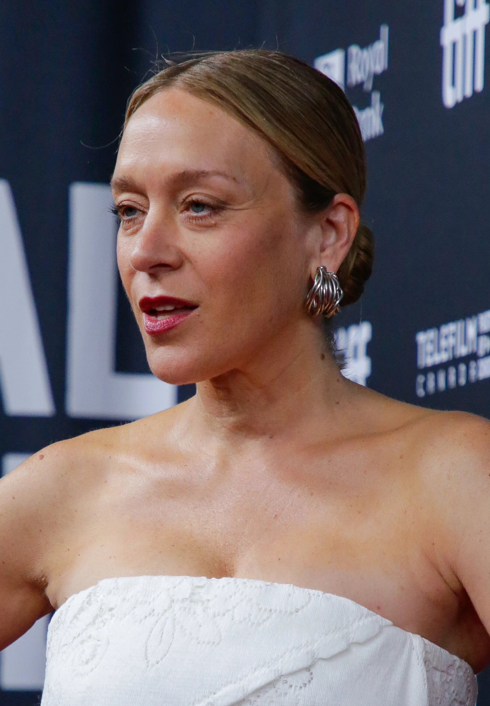 Chloë Sevigny wearing white at the 2024 Toronto International Film Festival.
