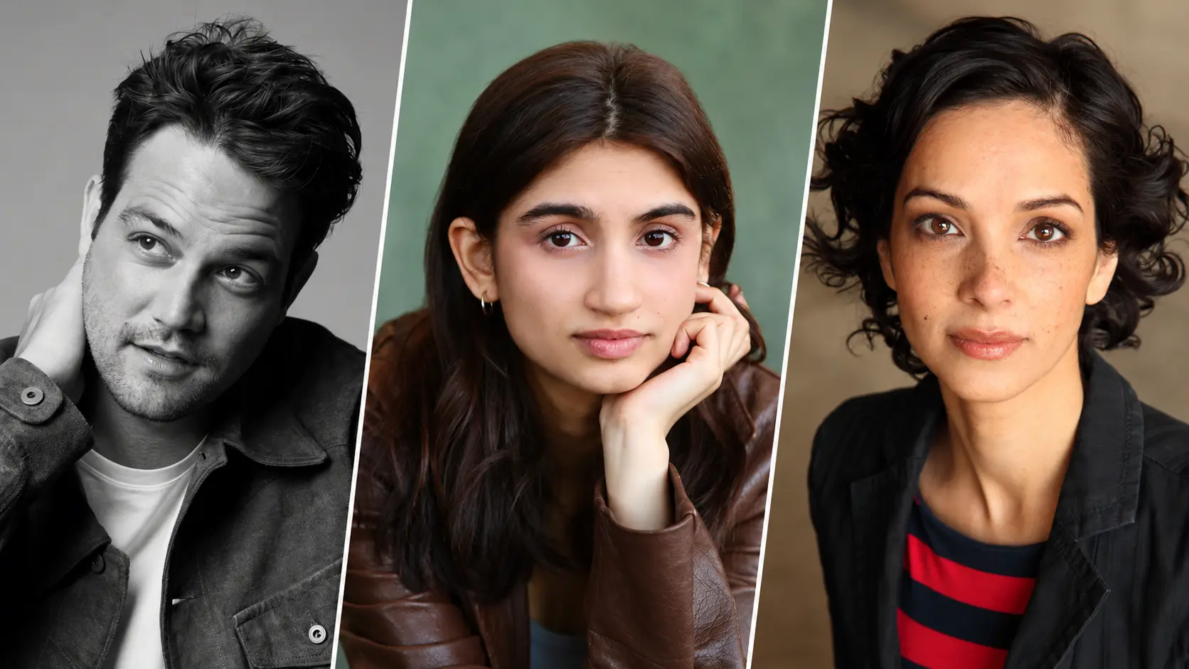 Portraits of Daniel Zovatto, Mia Tharia and Sonita Henry, from left to right.