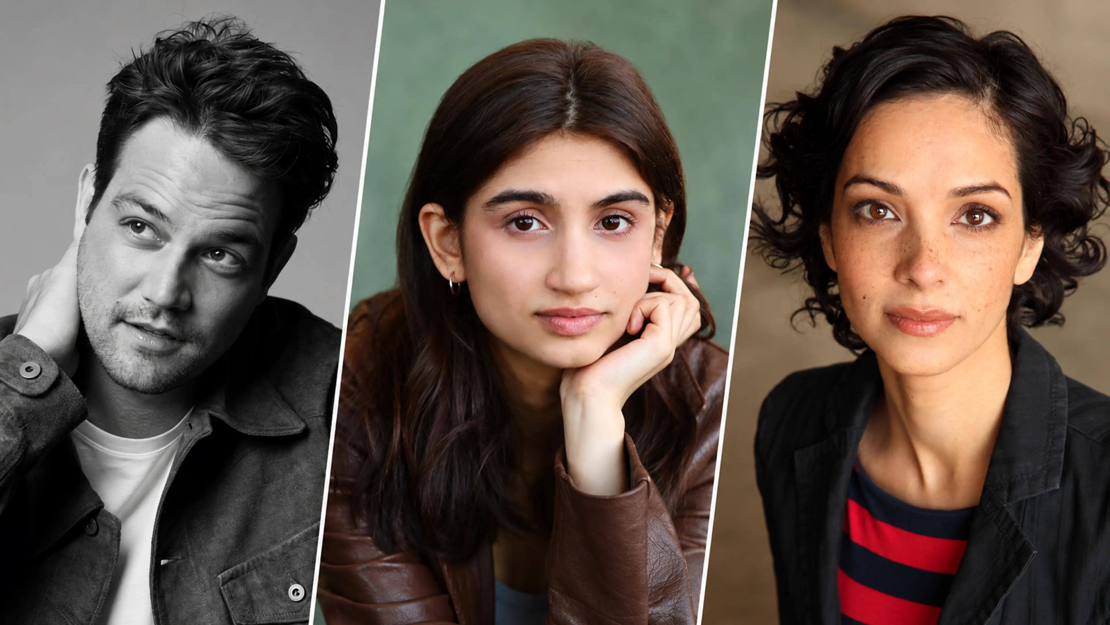 Portraits of Daniel Zovatto, Mia Tharia and Sonita Henry, from left to right.
