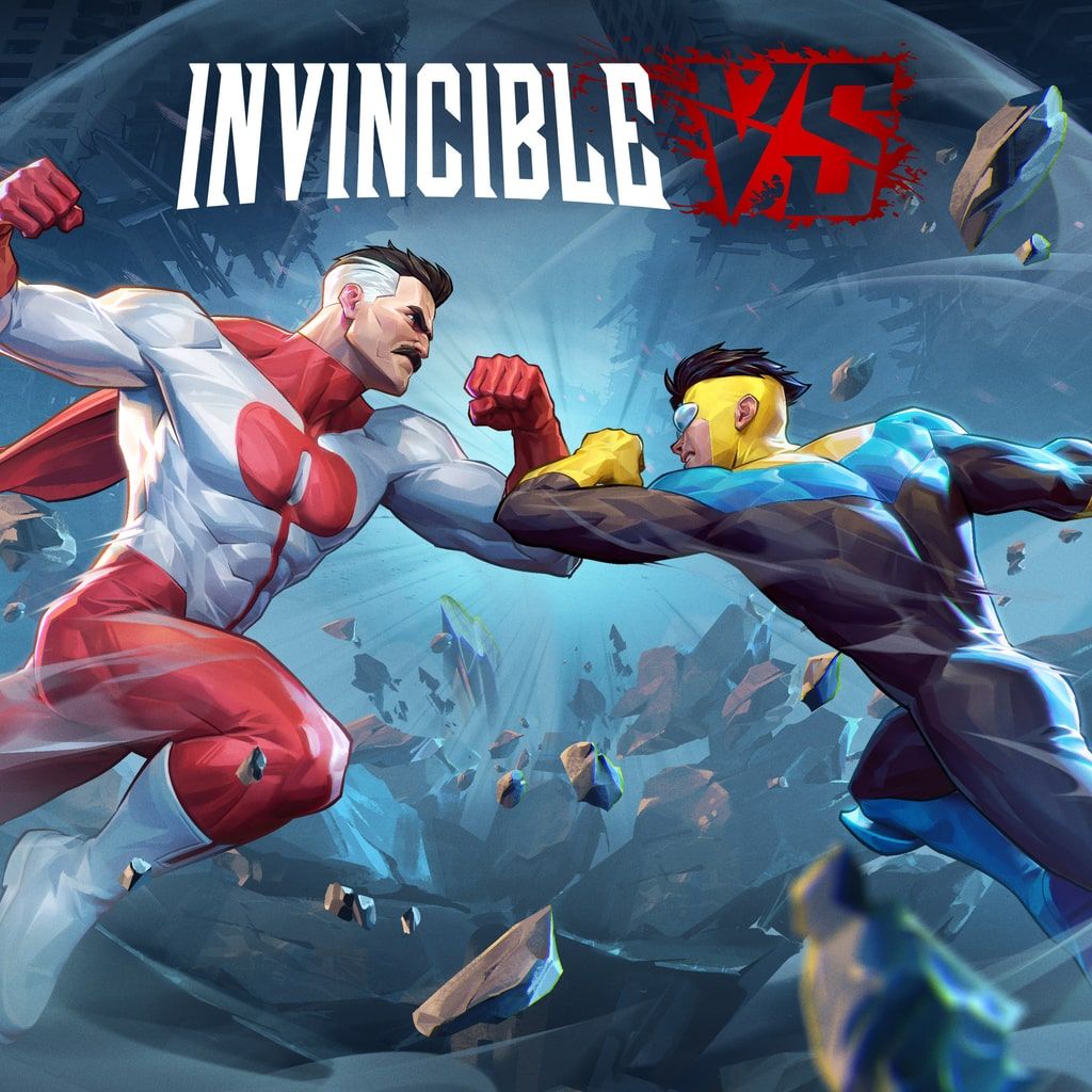Invincible and Omni-Man face one another in the Invincible VS cover, with the full game title.