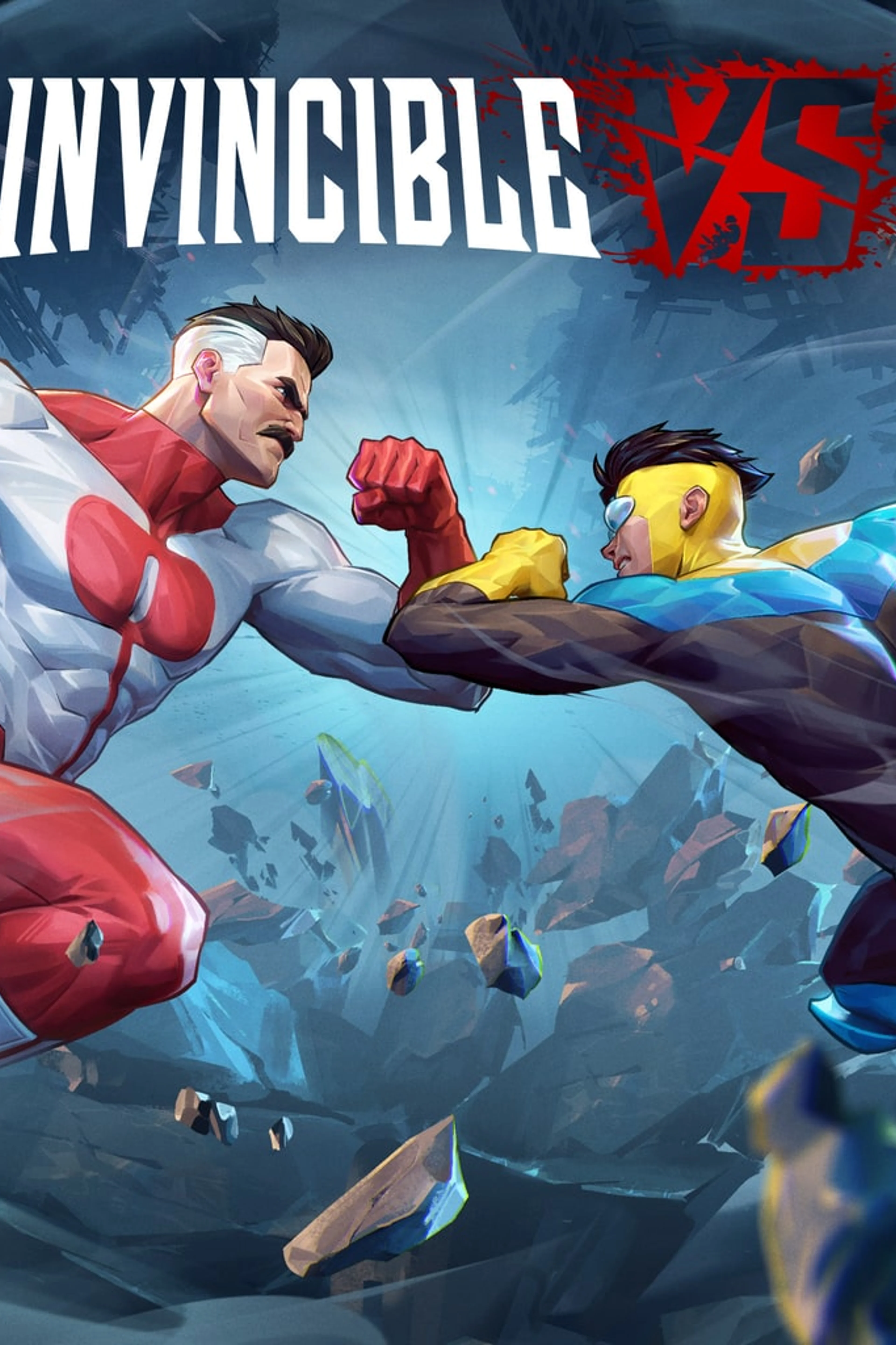 Invincible and Omni-Man face one another in the Invincible VS cover, with the full game title.