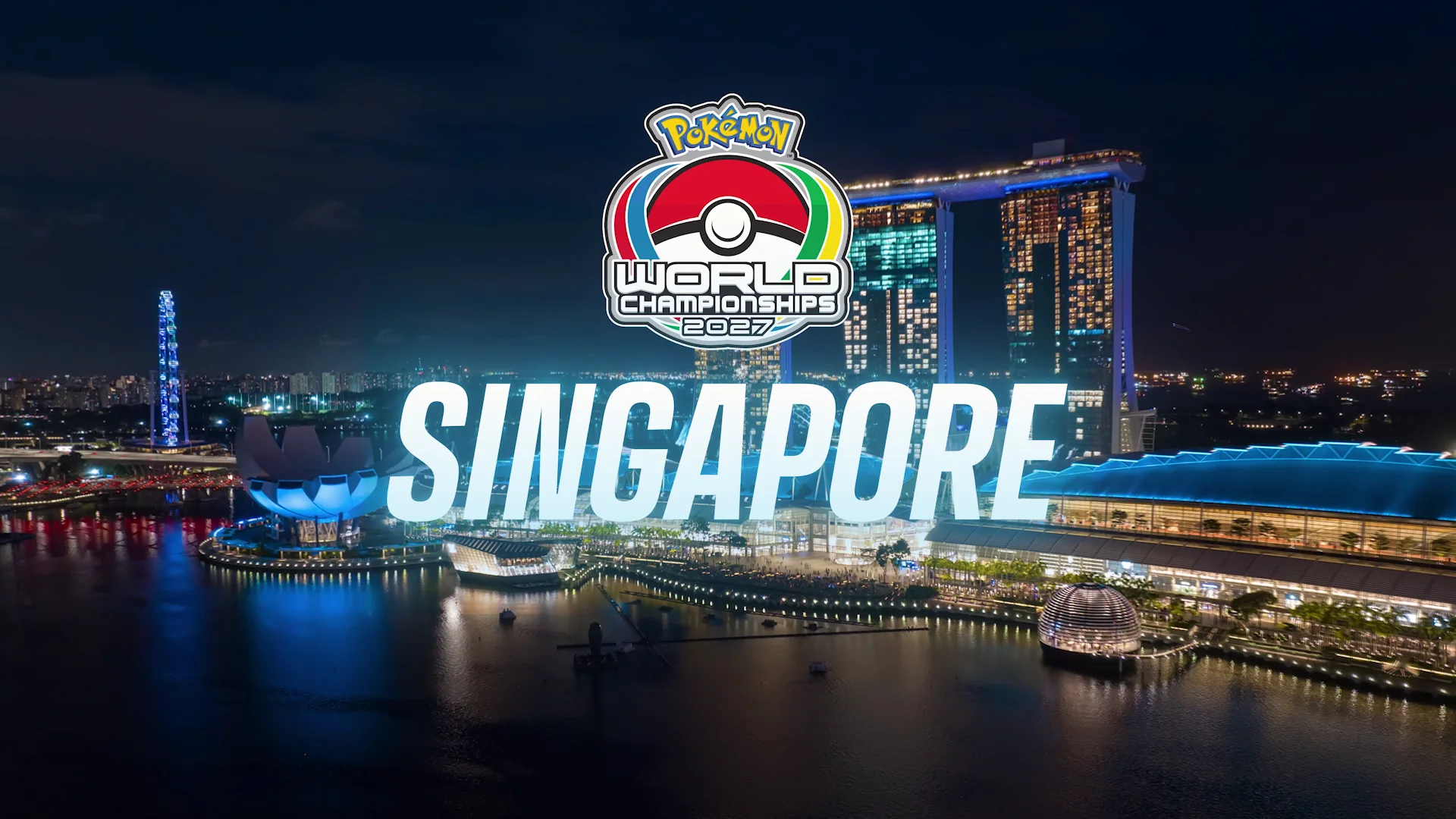 The official Pokémon World Championships 2027 graphic presents Singapore as next year’s host city.