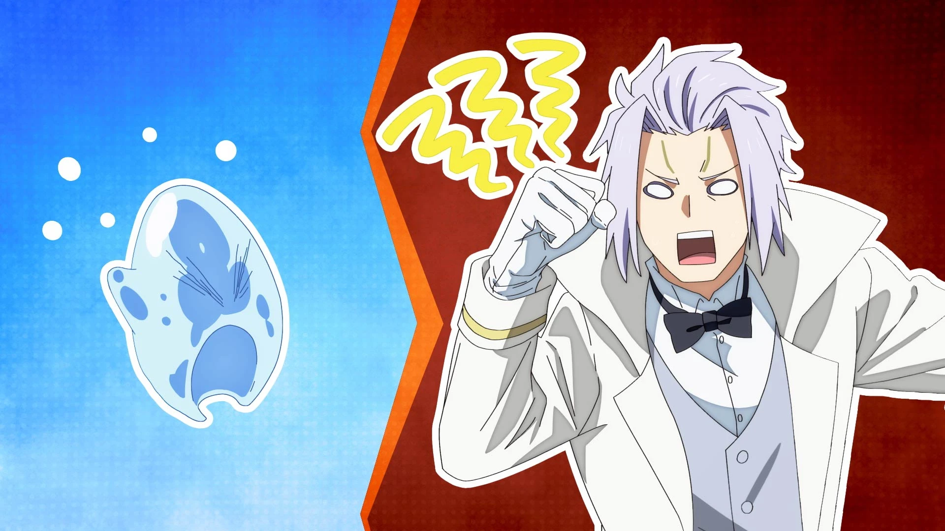 Rimuru in slime form and Clayman appear side by side in new Slime franchise art.