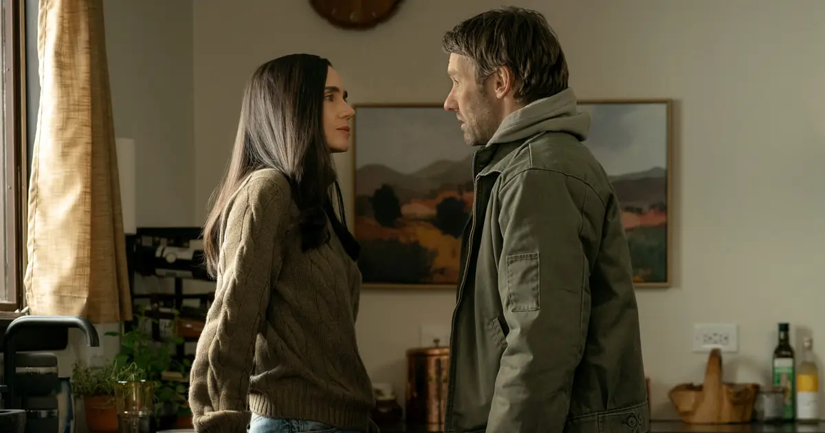 Jennifer Connelly and Joel Edgerton face each other in Dark Matter Season 2.