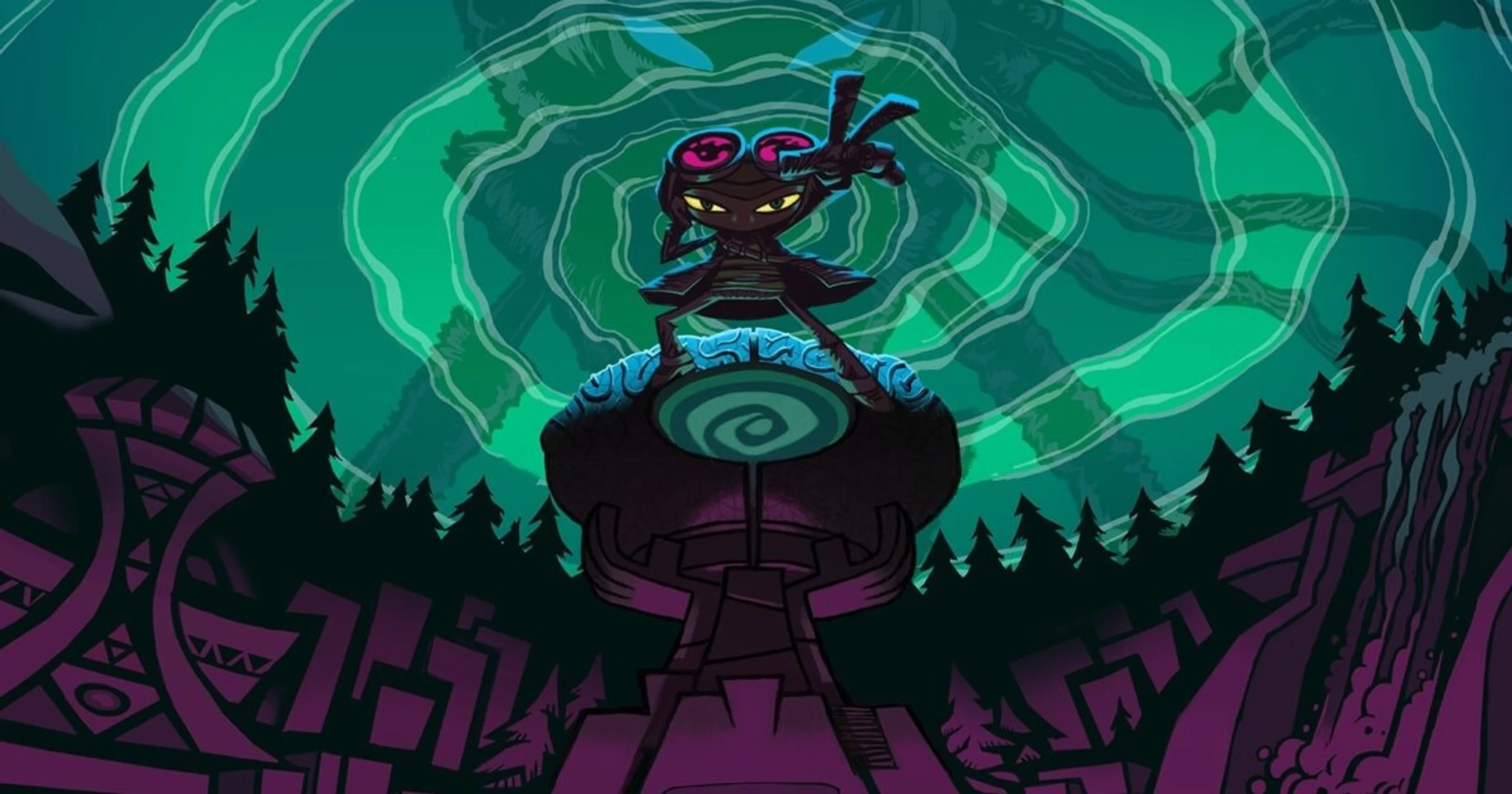 Psychonauts 2 artwork represents the kind of distinctive world Double Fine has built from smaller creative ideas.