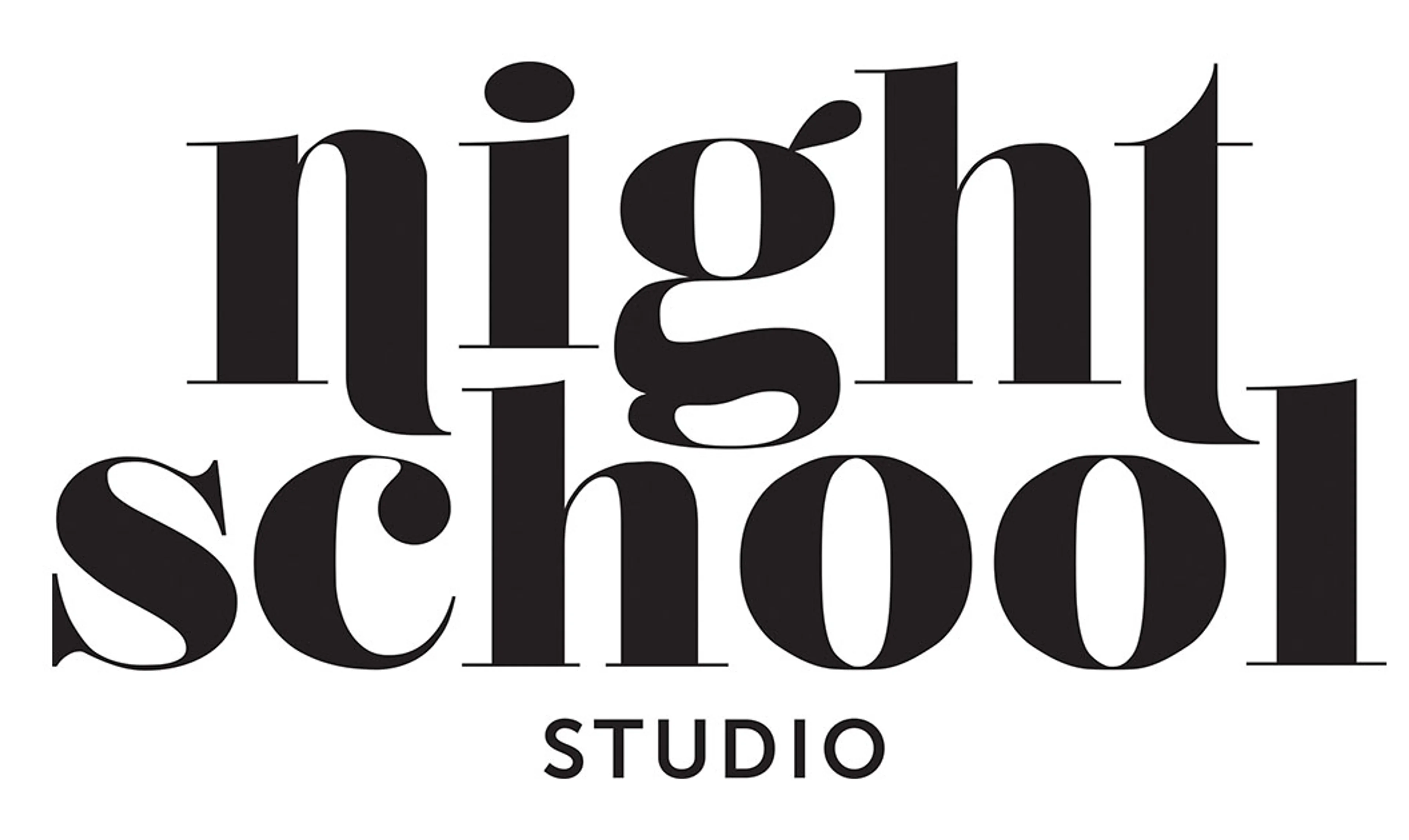 The Night School Studio logo in black on a white background.