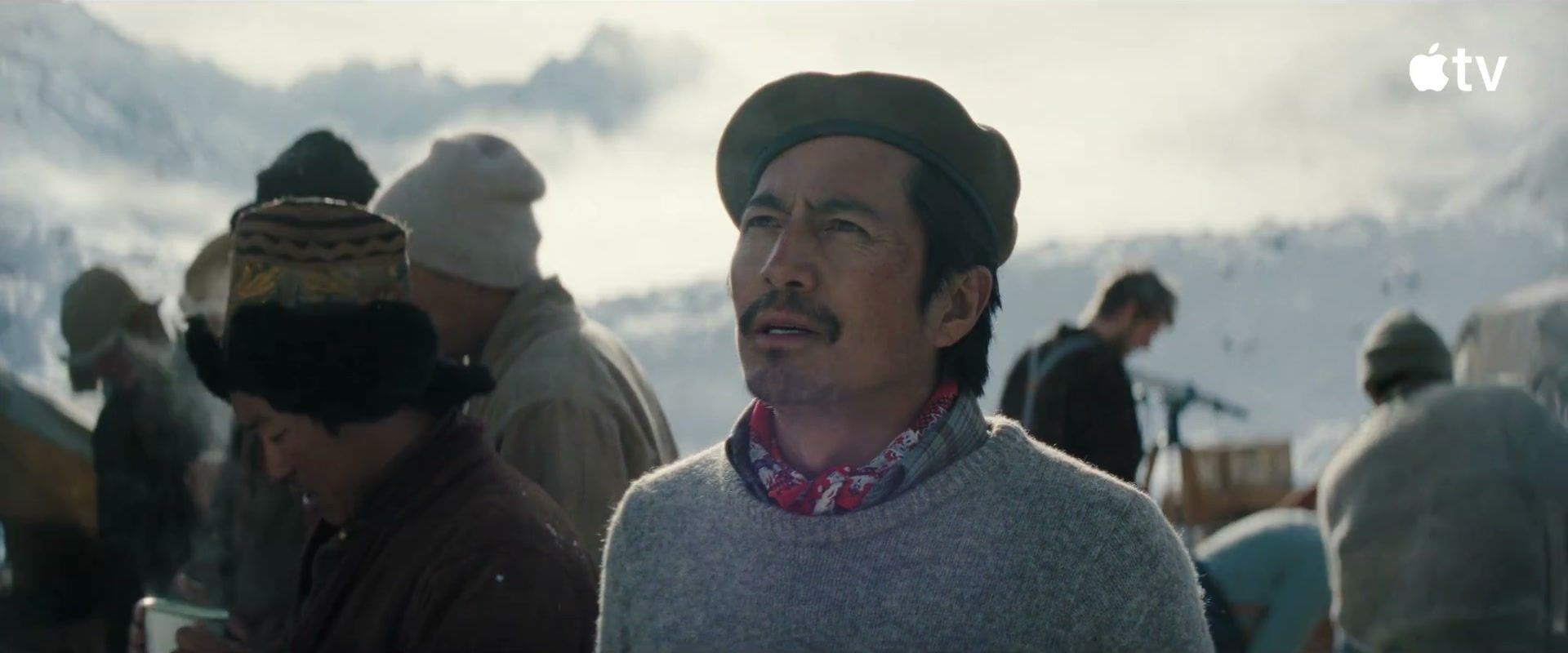Genden Phuntsok stands at an Everest expedition camp as Tenzing Norgay.
