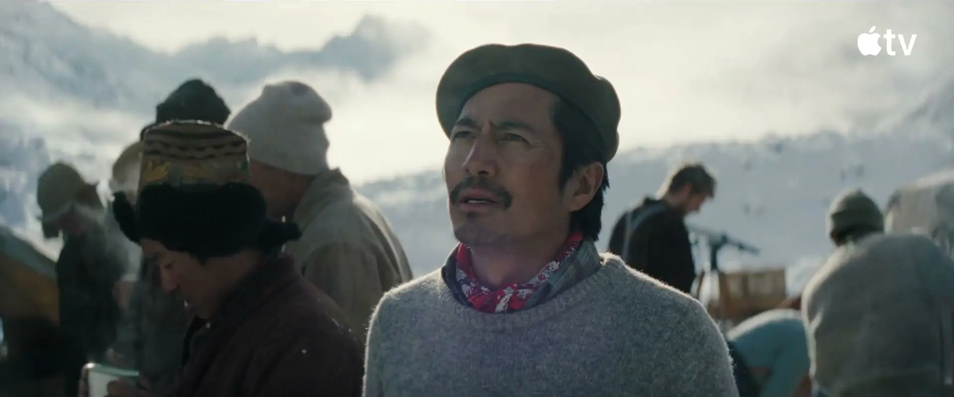 Genden Phuntsok stands at an Everest expedition camp as Tenzing Norgay.
