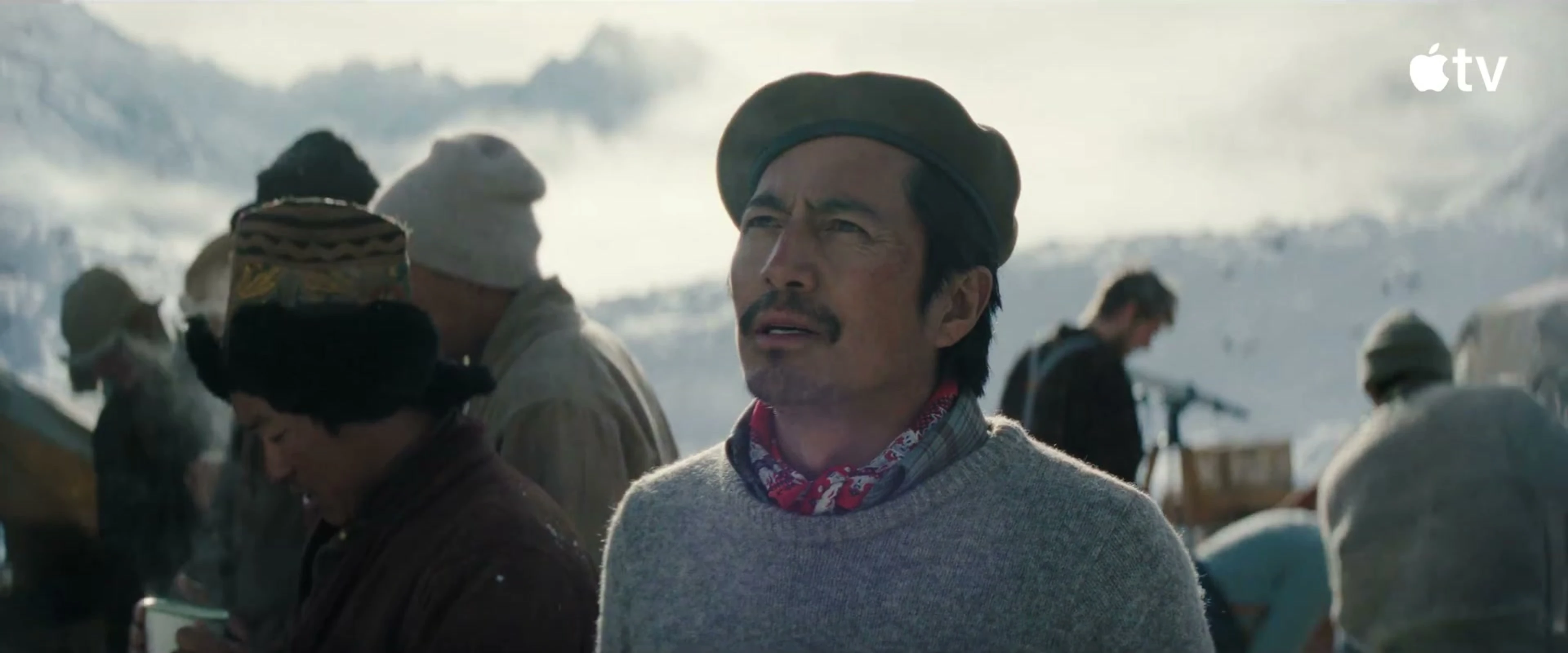 Genden Phuntsok stands at an Everest expedition camp as Tenzing Norgay.