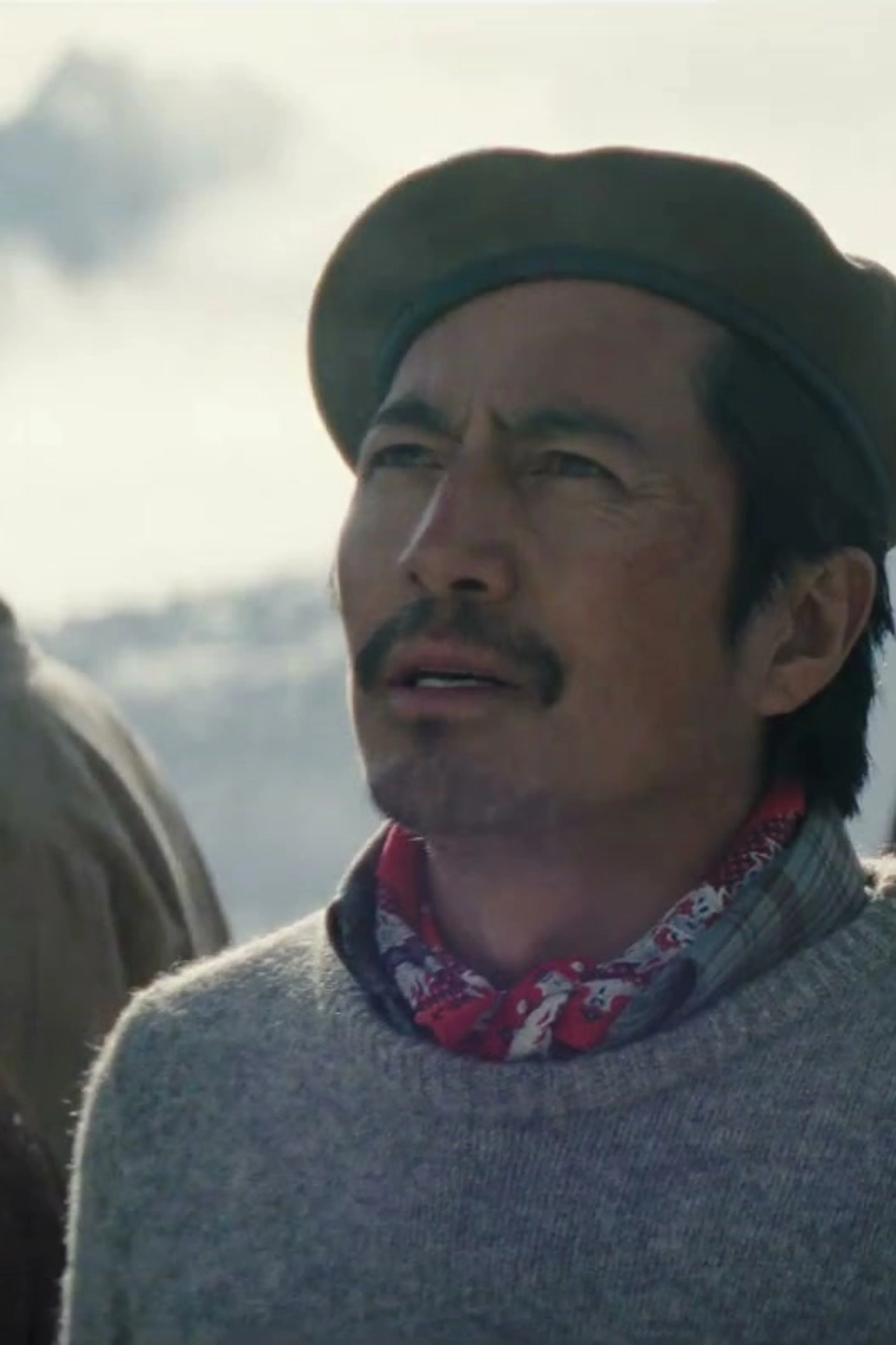 Genden Phuntsok stands at an Everest expedition camp as Tenzing Norgay.