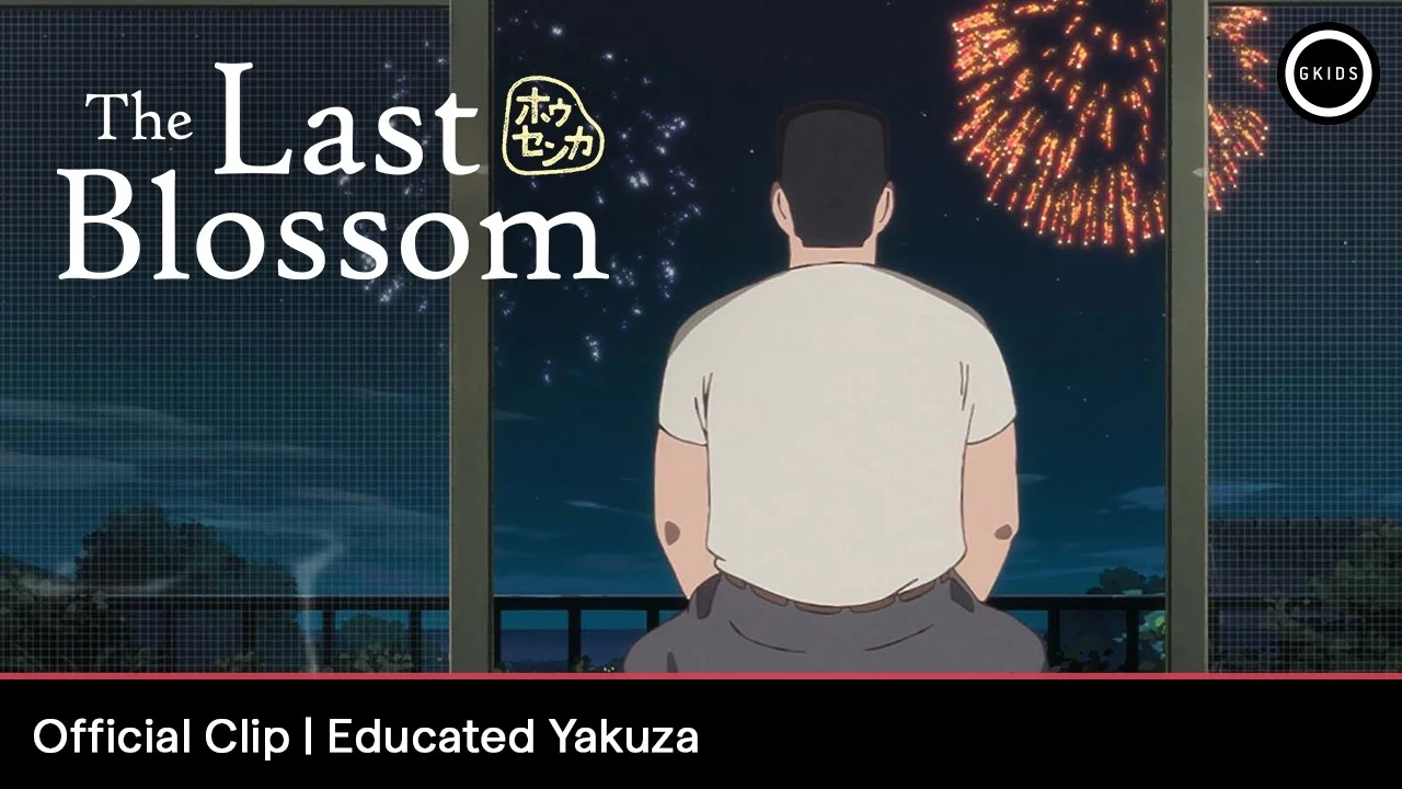 A close-up from The Last Blossom official clip shows Akutsu reacting to the flower in his cell.