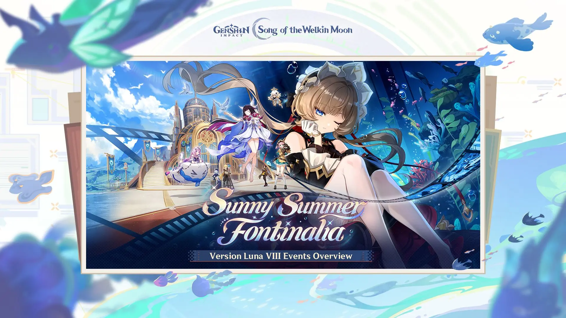 Genshin Impact characters in official Luna VIII artwork