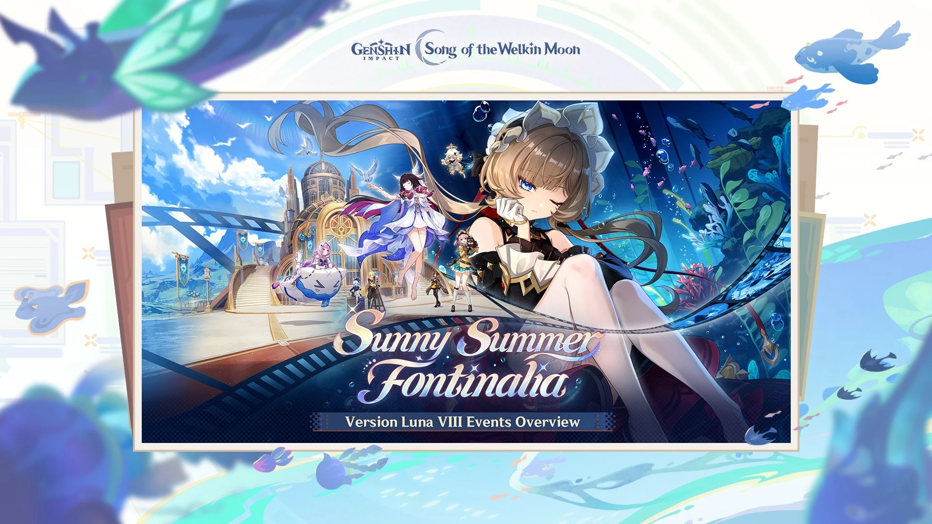 Genshin Impact Song of the Welkin Moon event artwork for Sunny Summer Fontinalia.