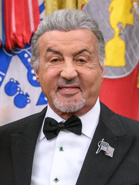 Sylvester Stallone wears a tuxedo during a 2025 Kennedy Center honorees event.