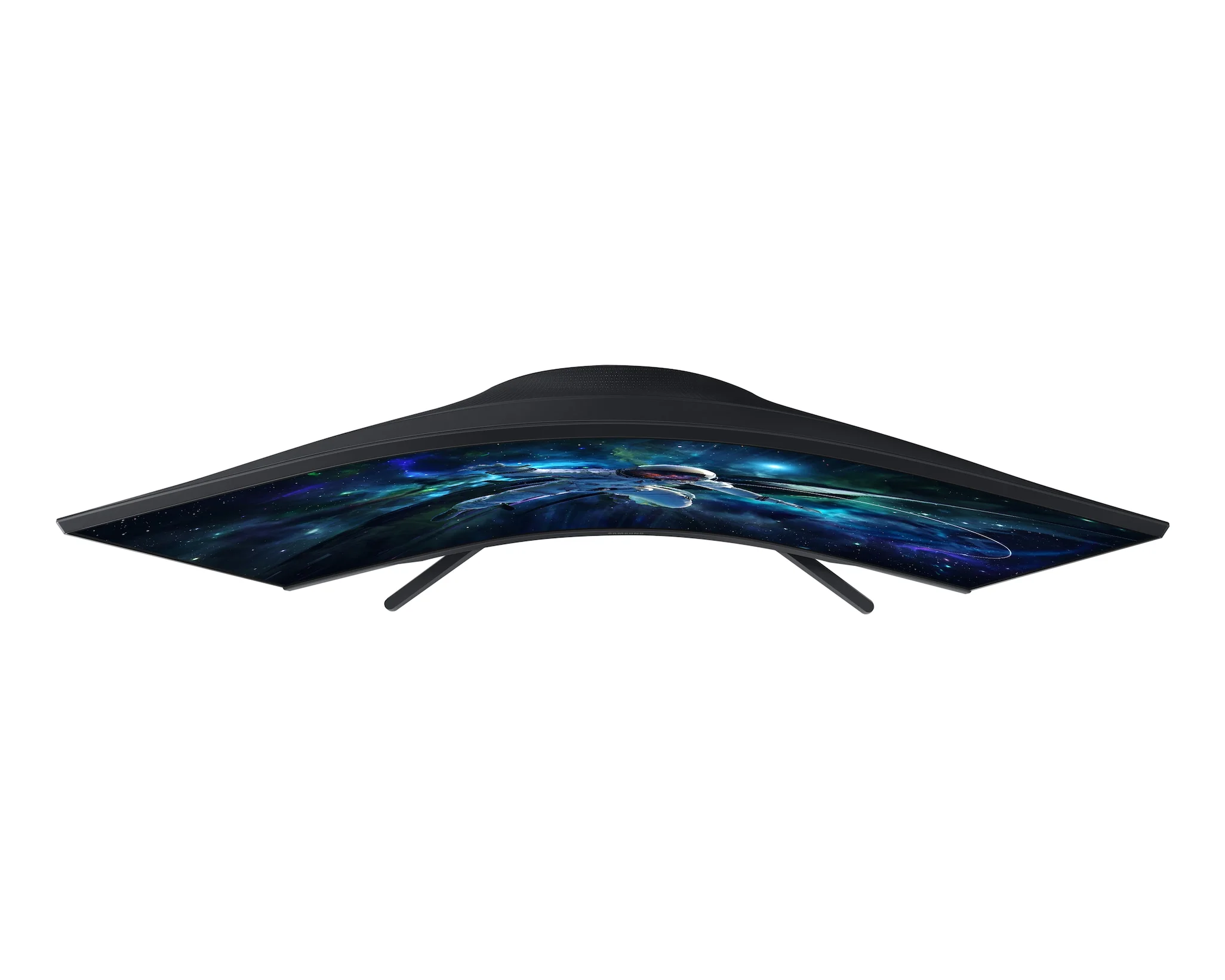 G55C viewed from above showing its curved panel
