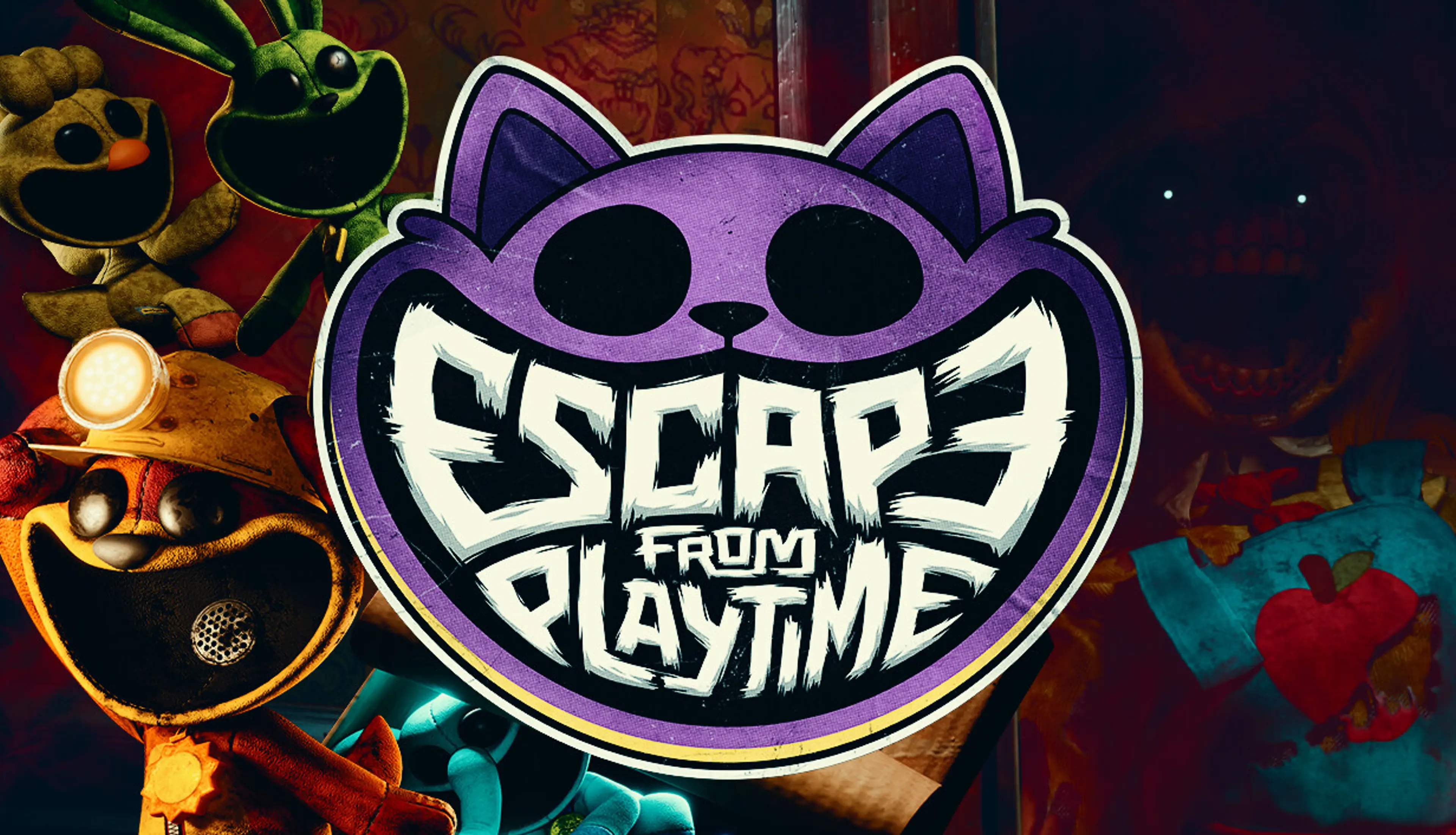 Official Escape From Playtime cover with colorful Smiling Critters surrounding the game logo.