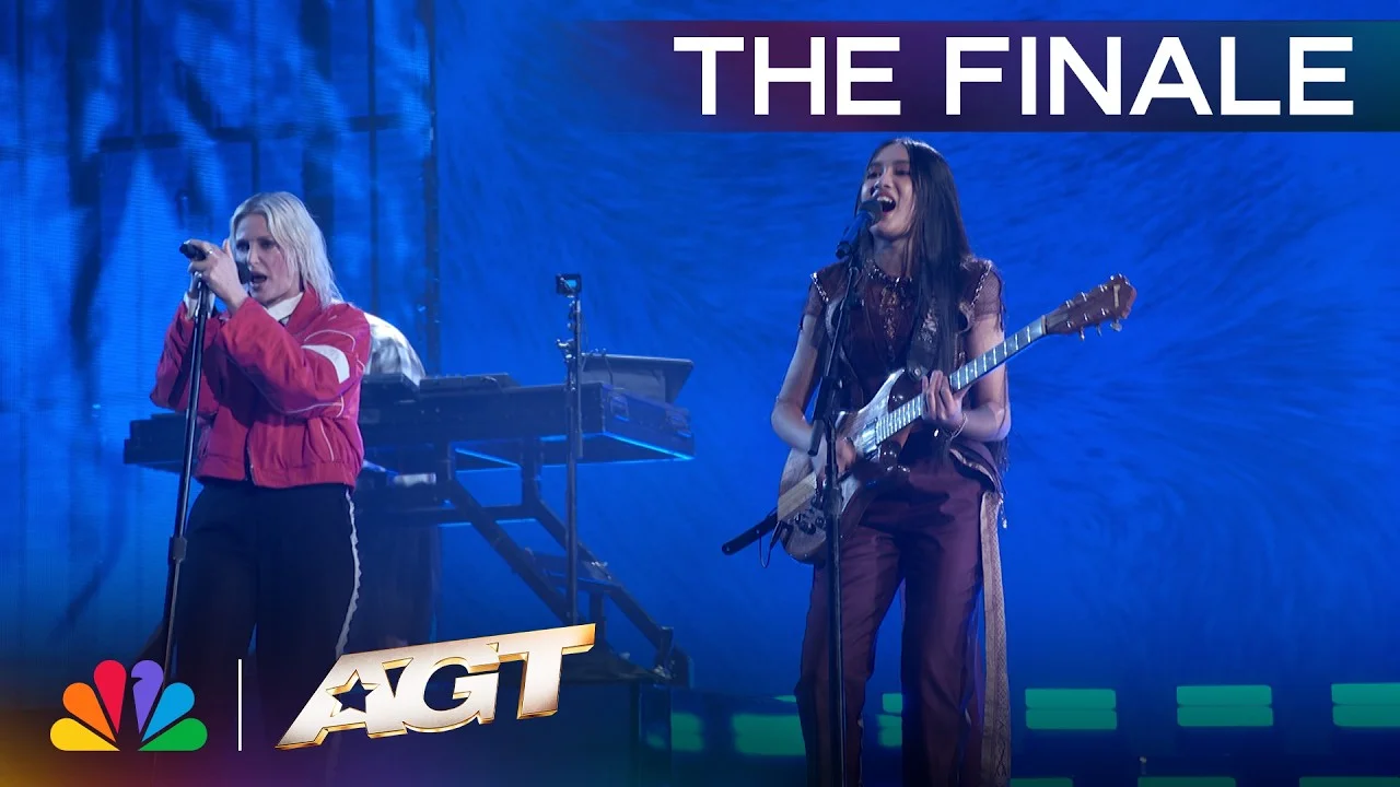 Nene Royal joins Linkin Park on the America’s Got Talent finale stage.
