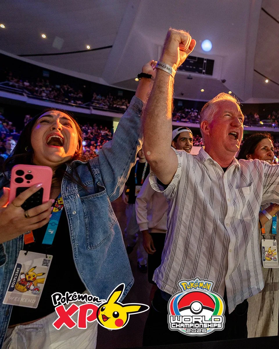 Fans cheer inside the packed 2026 Pokémon World Championships venue in San Francisco.