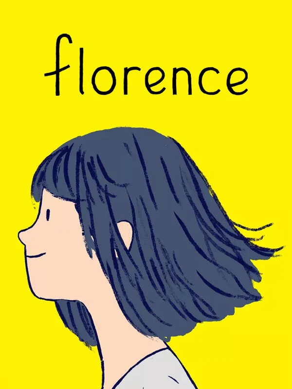 Official yellow Florence cover with an illustration of Florence Yeoh and the native game title.