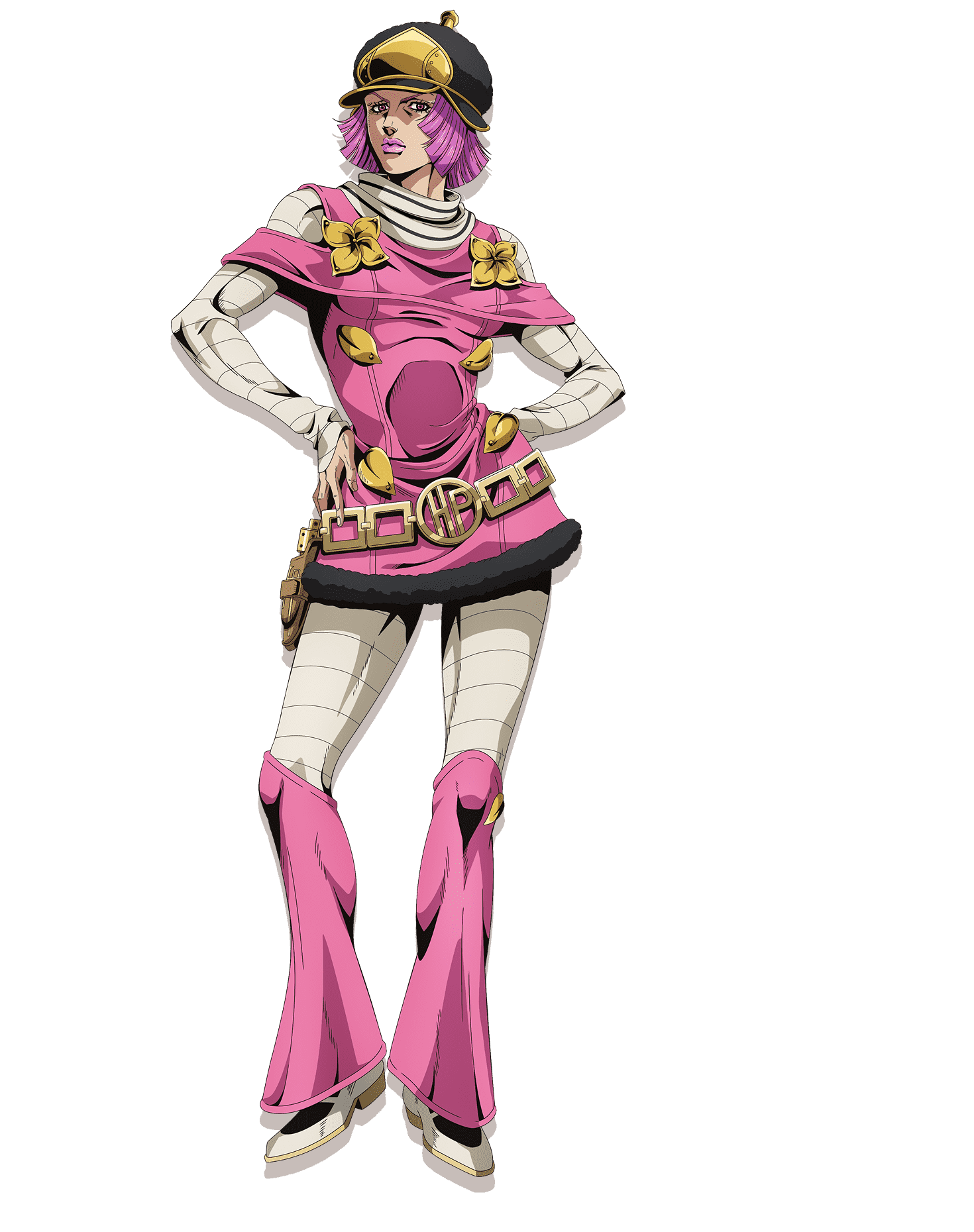 Official transparent Steel Ball Run character artwork of hot.