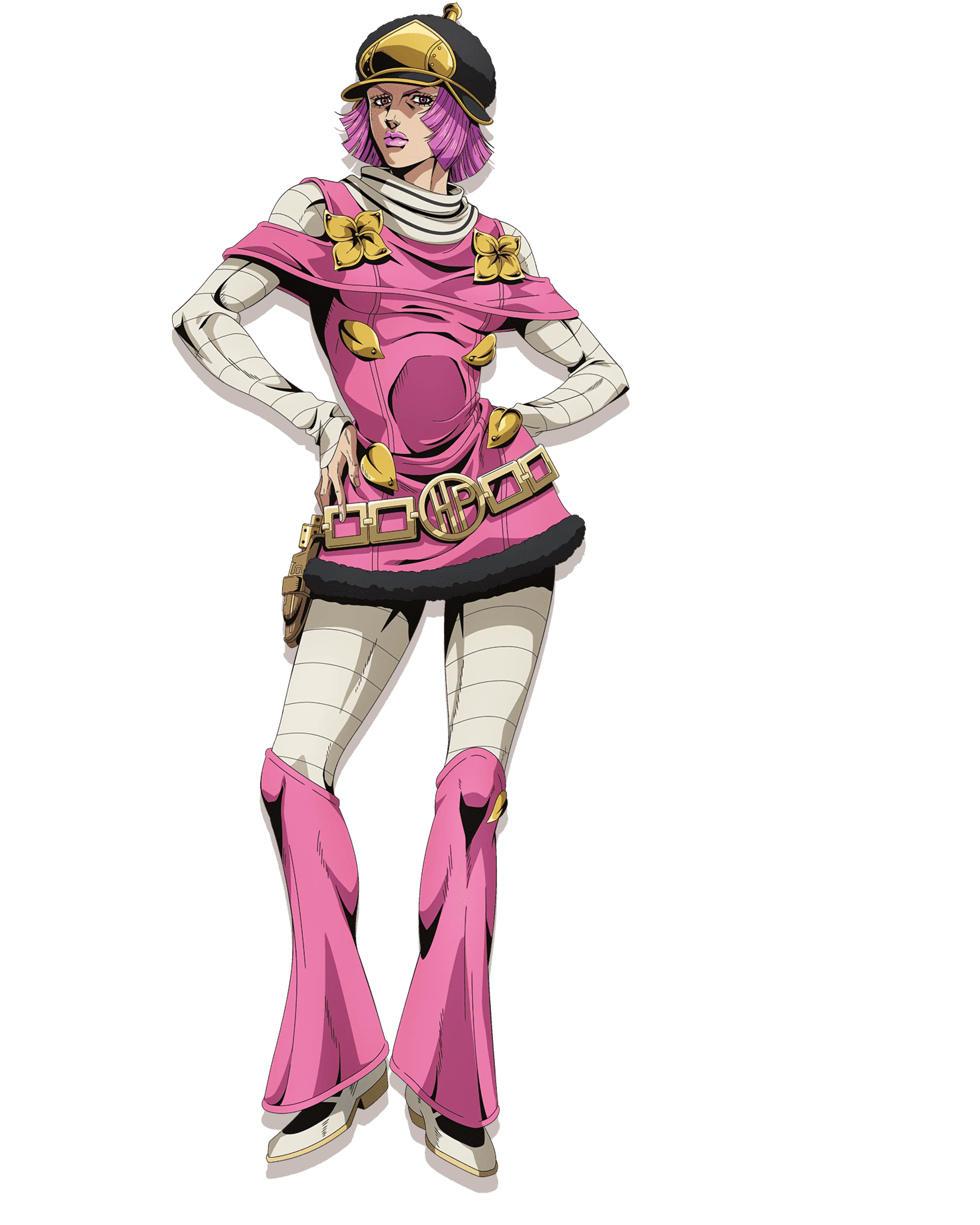 Official transparent Steel Ball Run character artwork of hot.
