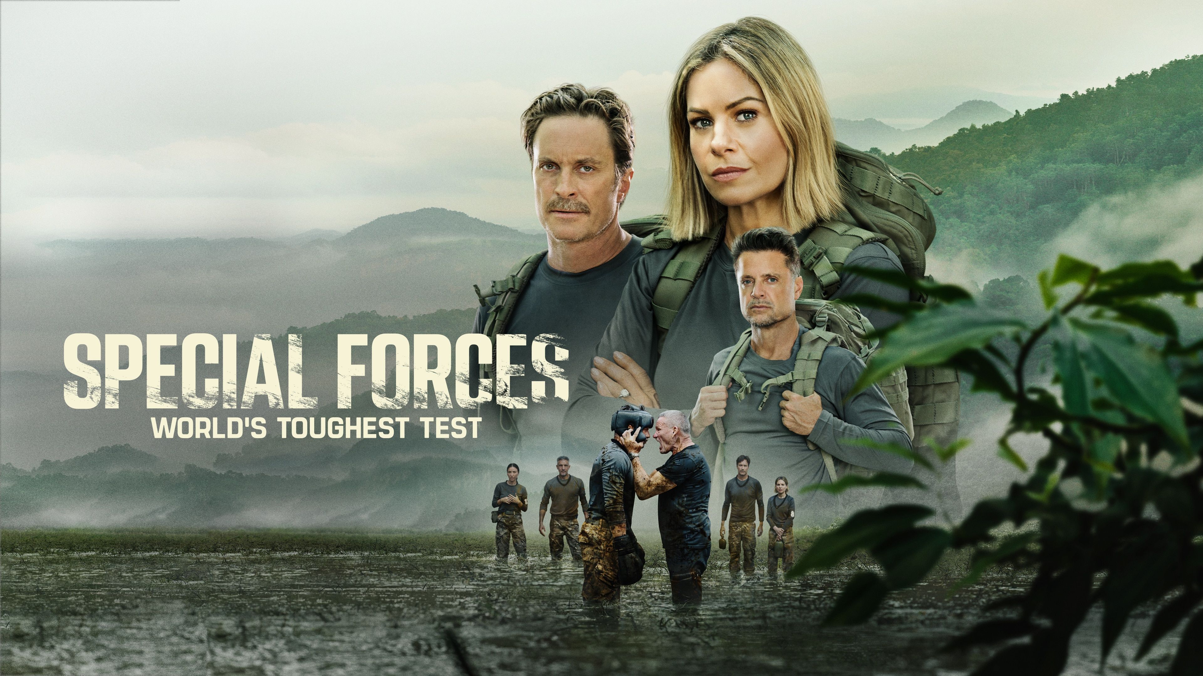 FOX artwork for Special Forces: World’s Toughest Test showing contestants in a jungle setting.
