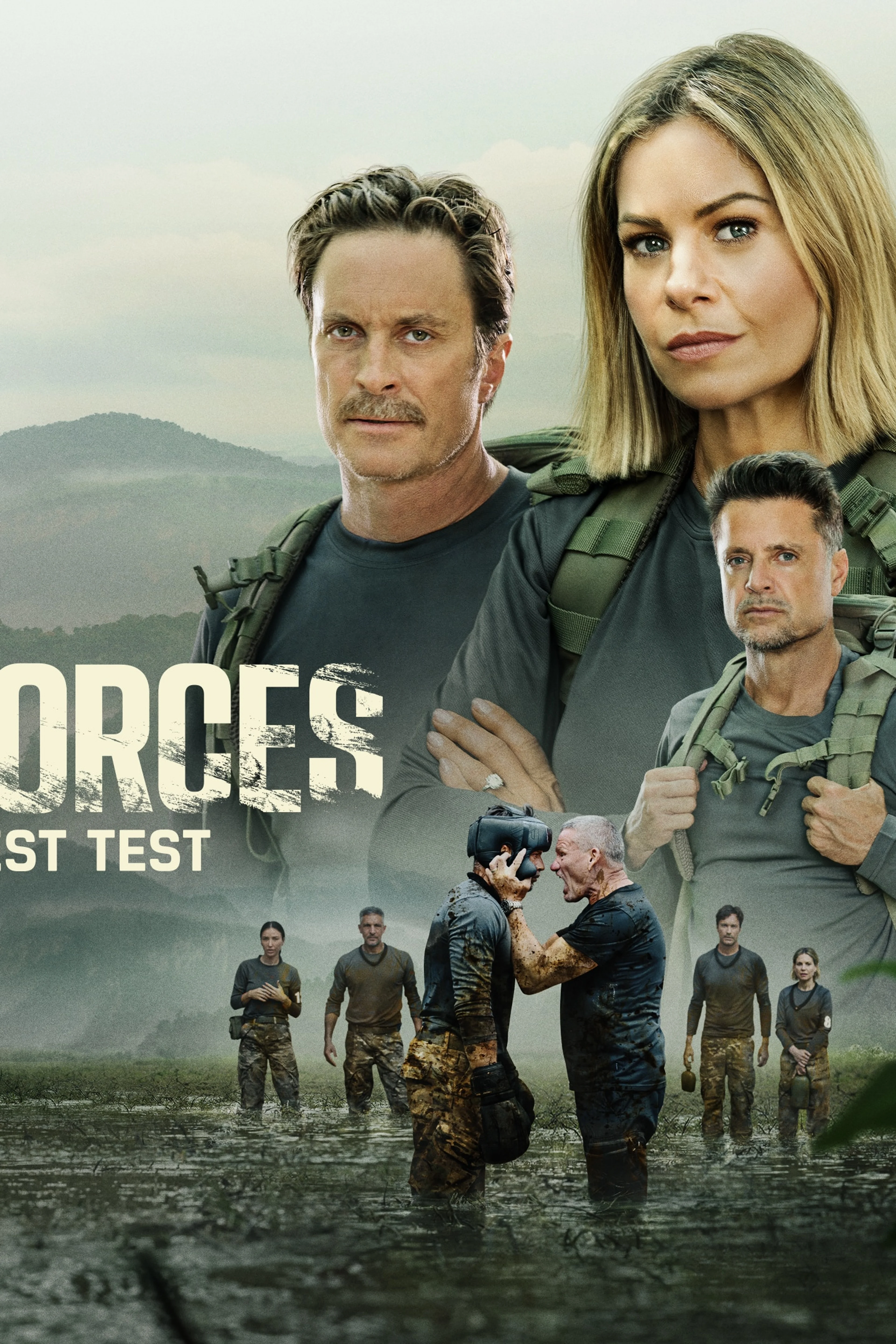FOX artwork for Special Forces: World’s Toughest Test showing contestants in a jungle setting.