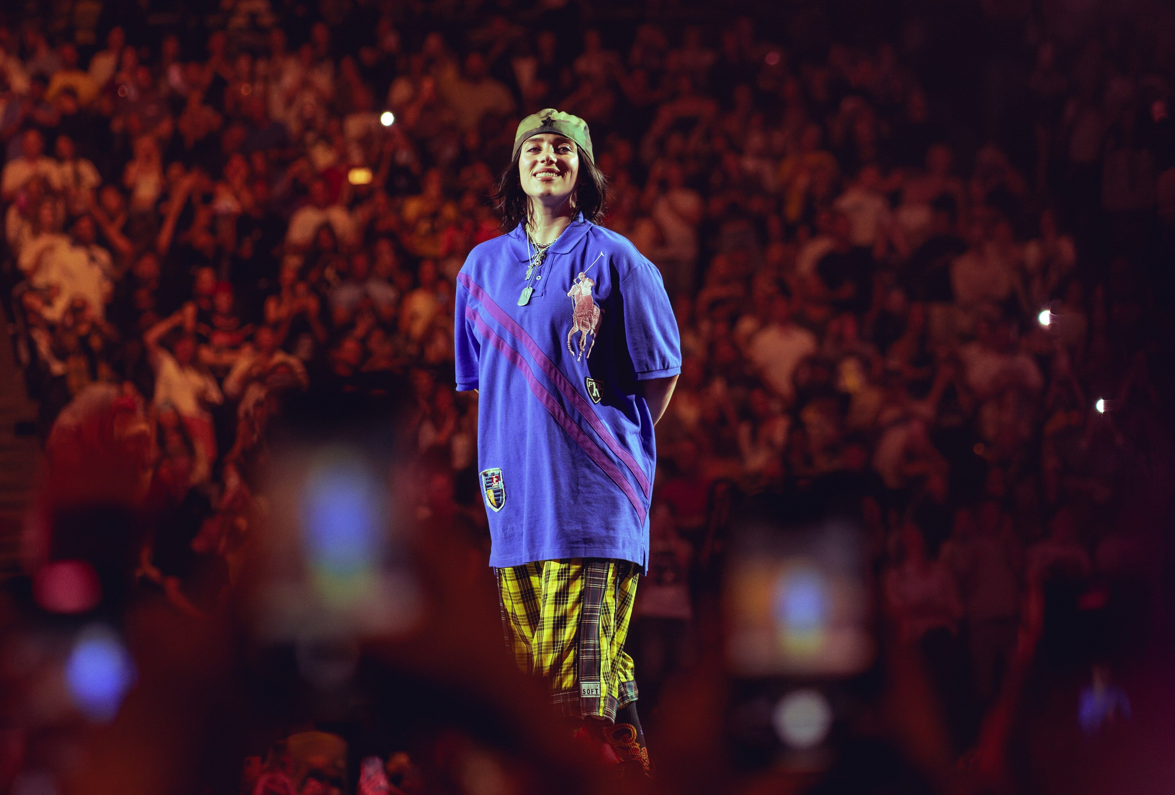 Billie Eilish onstage at London’s O2 arena in July 2025.