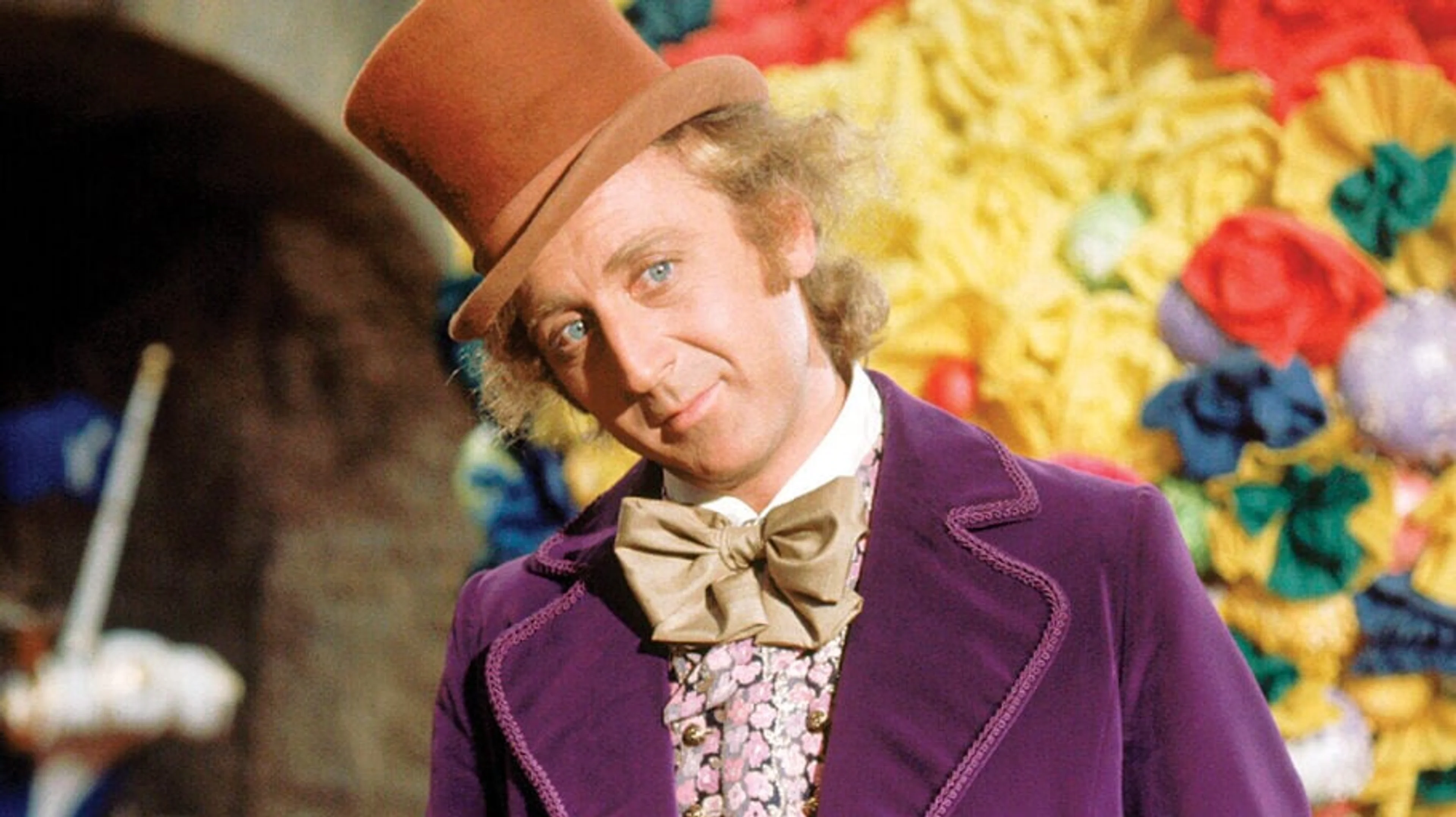 Gene Wilder plays Willy Wonka in the 1971 film Willy Wonka & the Chocolate Factory.