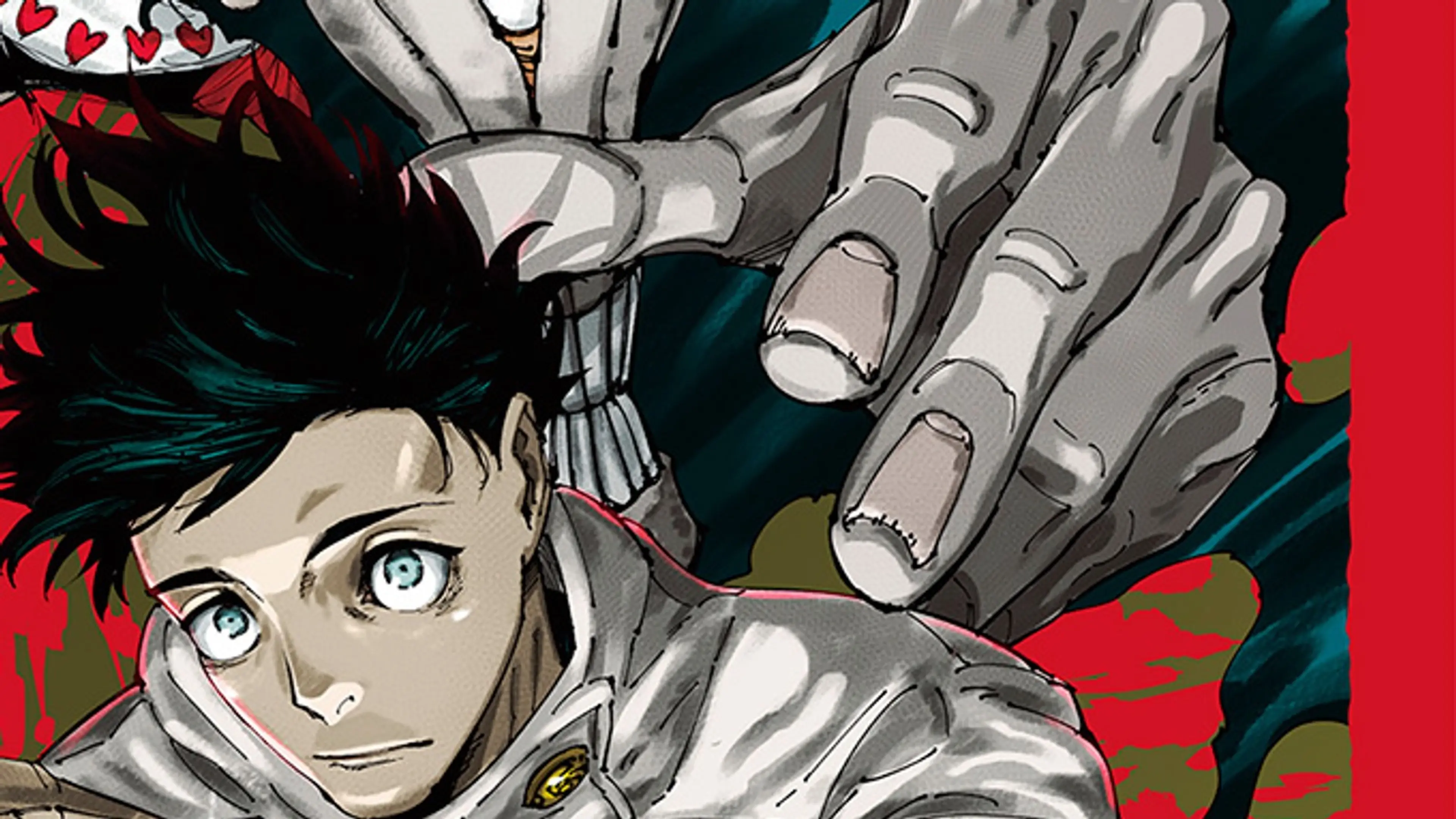 Yuji Itadori faces a giant cursed figure in a clean crop from the Jujutsu Kaisen final exhibition visual.