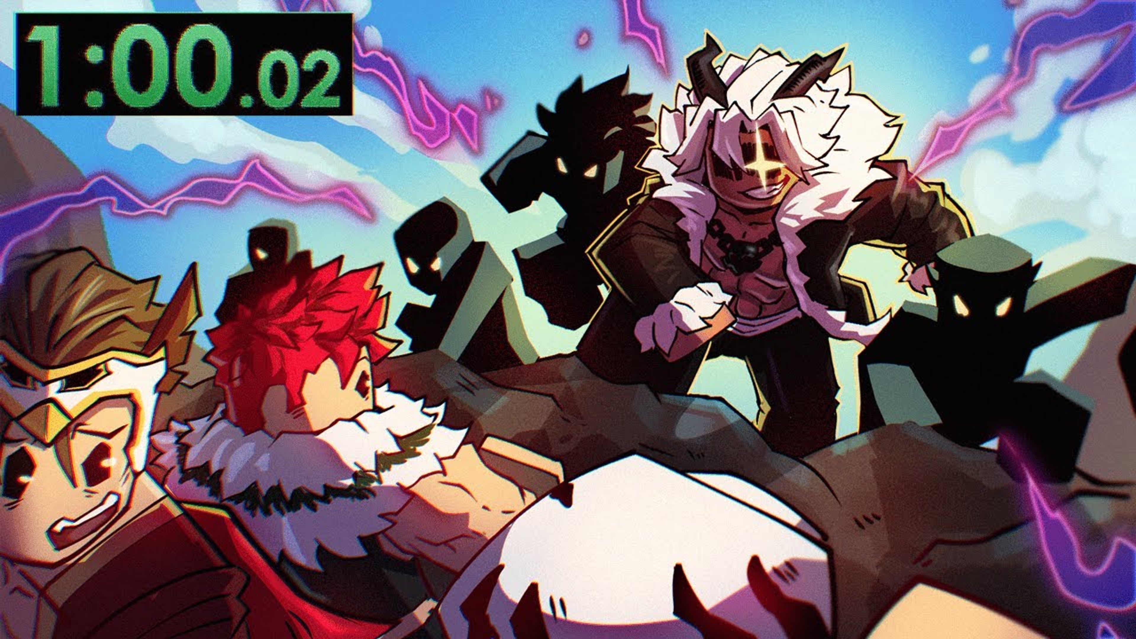 Official Blox Fruits artwork showing a group fighting raid bosses.
