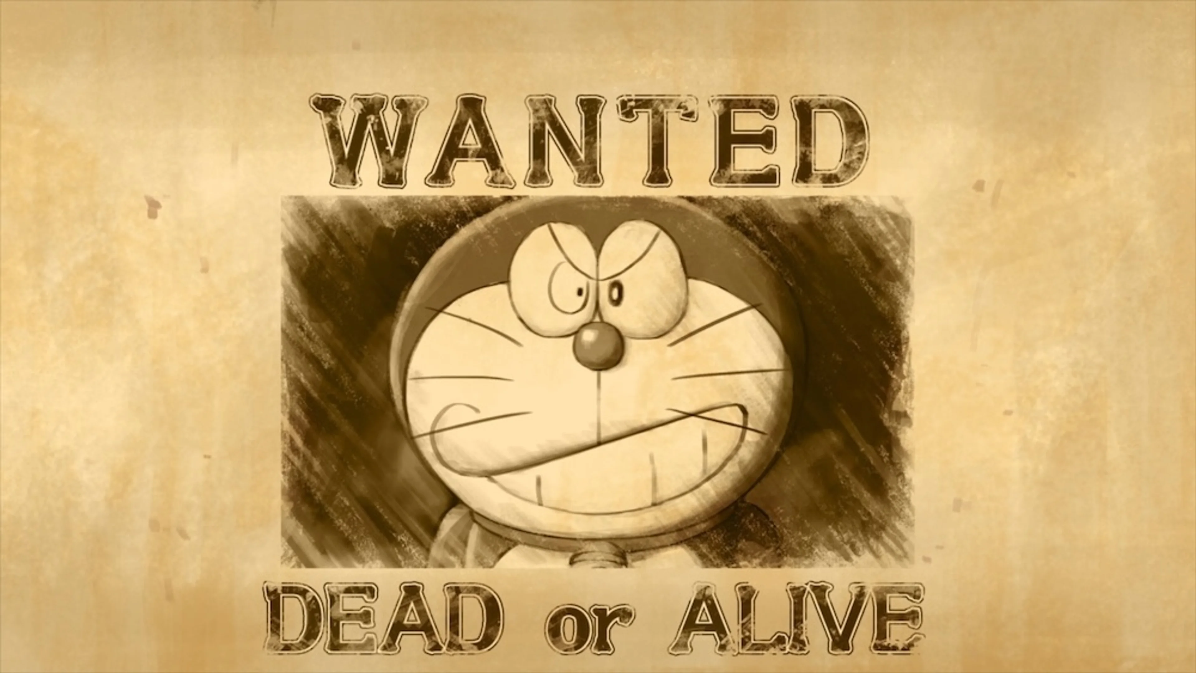 Doraemon appears on a wanted poster in an official image for the 2026 Birthday Special.