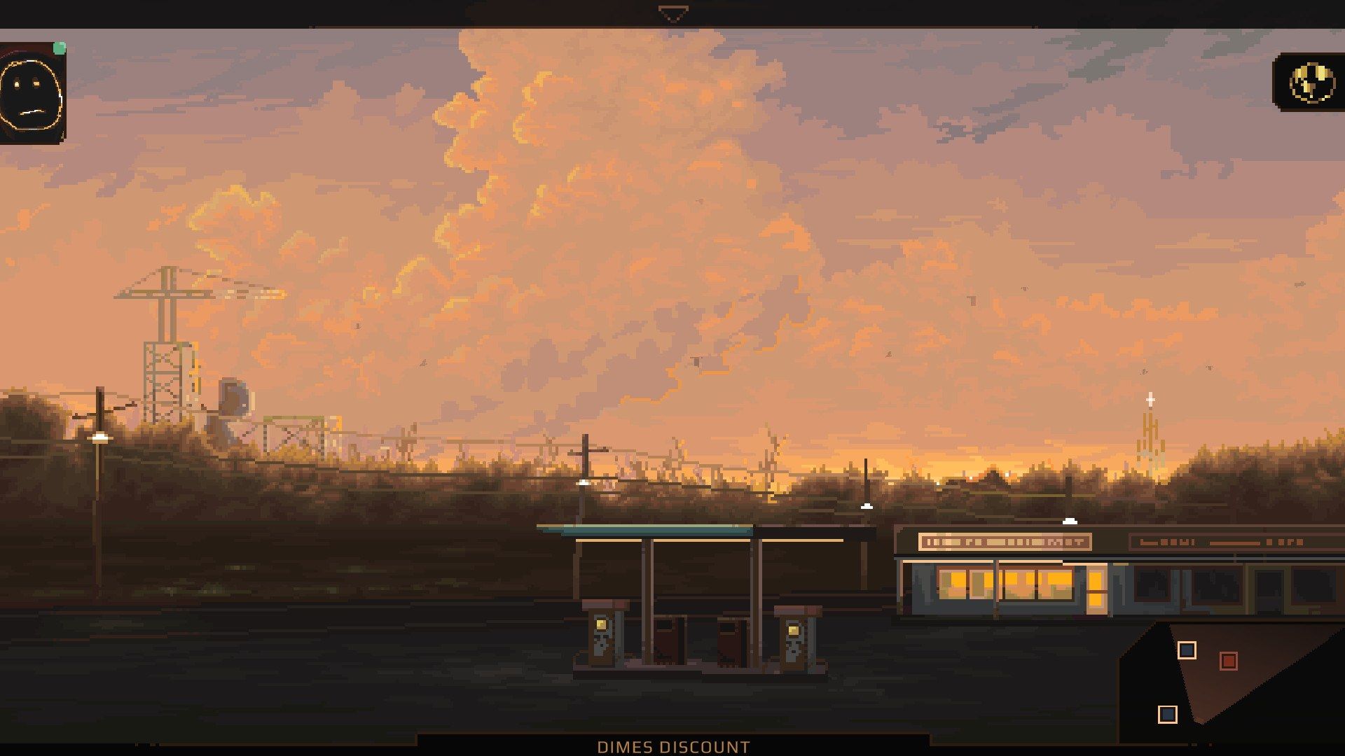 A gas station stands under a Louisiana sky.