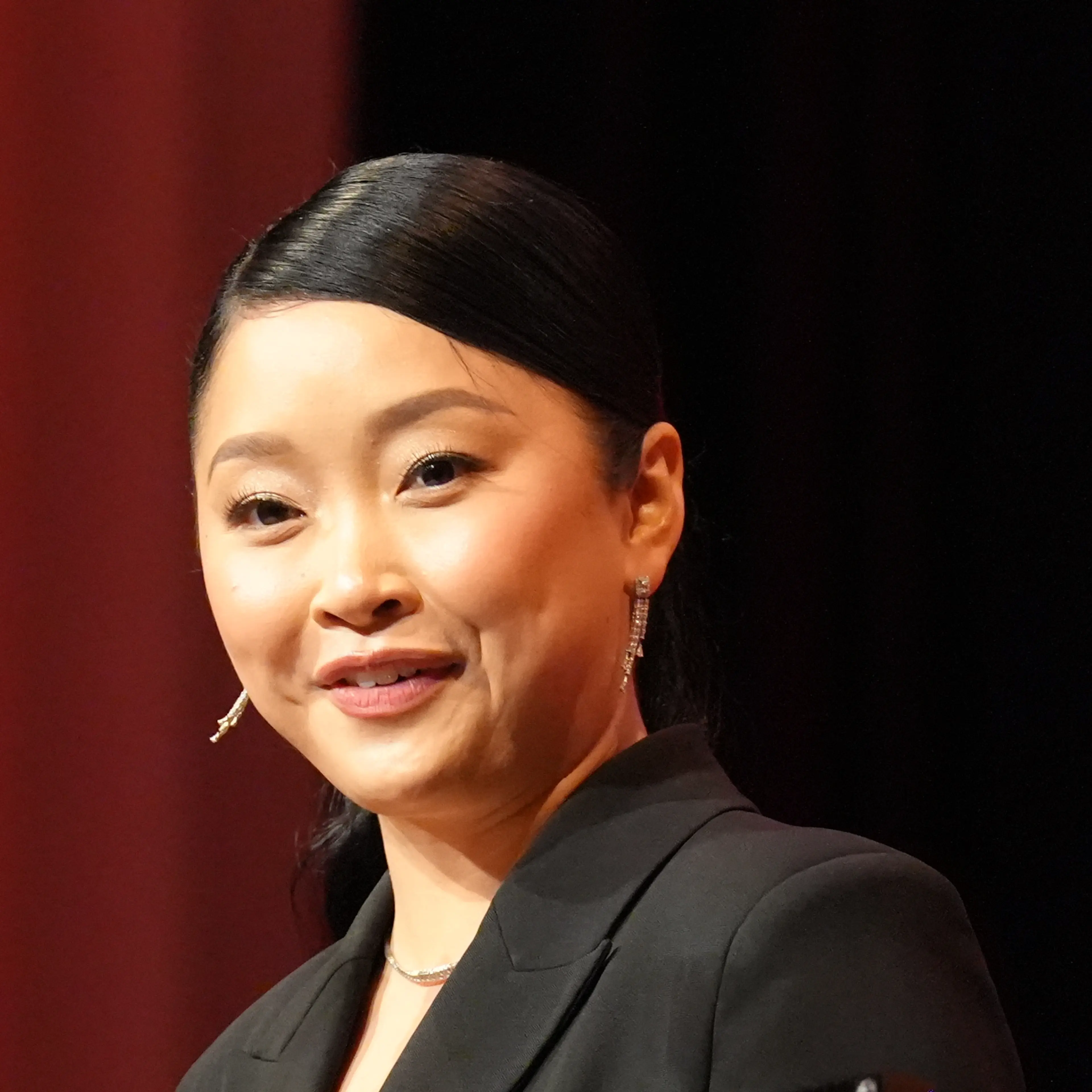 Lana Condor speaking at the APEX Gala in New York City in April 2026.