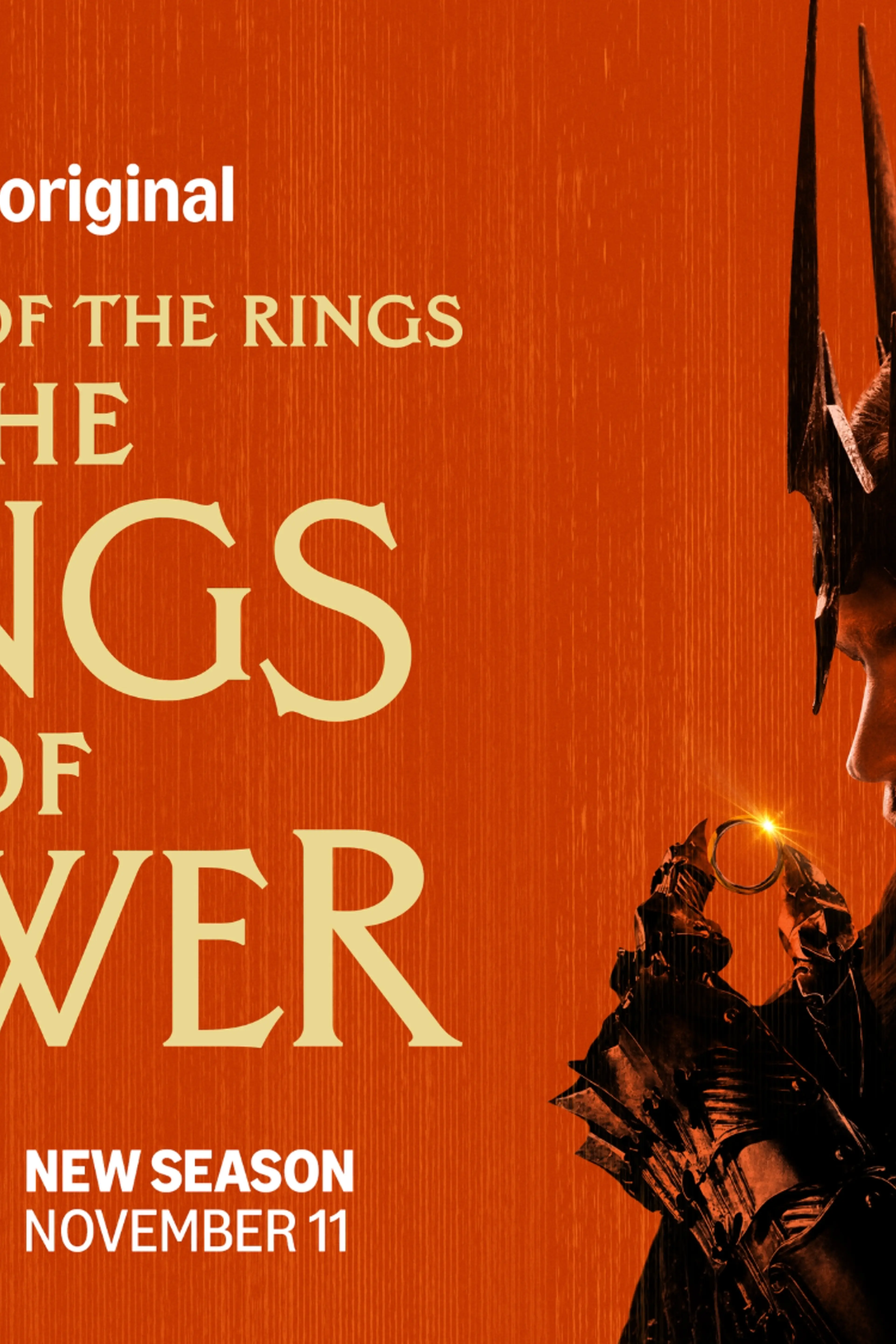 Sauron holds the One Ring in official Season 3 artwork.
